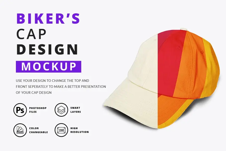 Biker's Cap Mockup