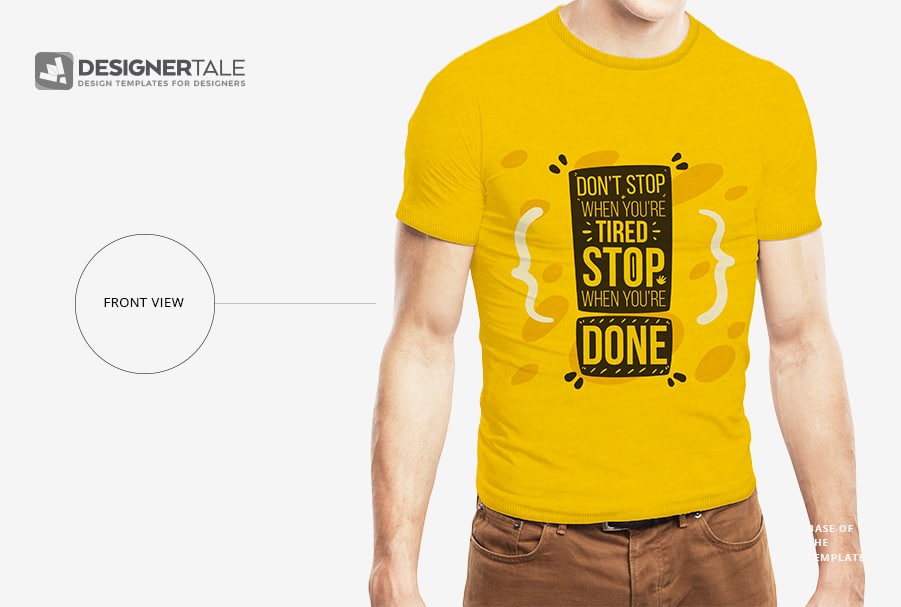 Rounded collar t shirt mockup psd