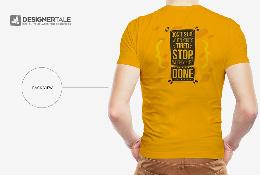 Rounded collar t shirt mockup psd