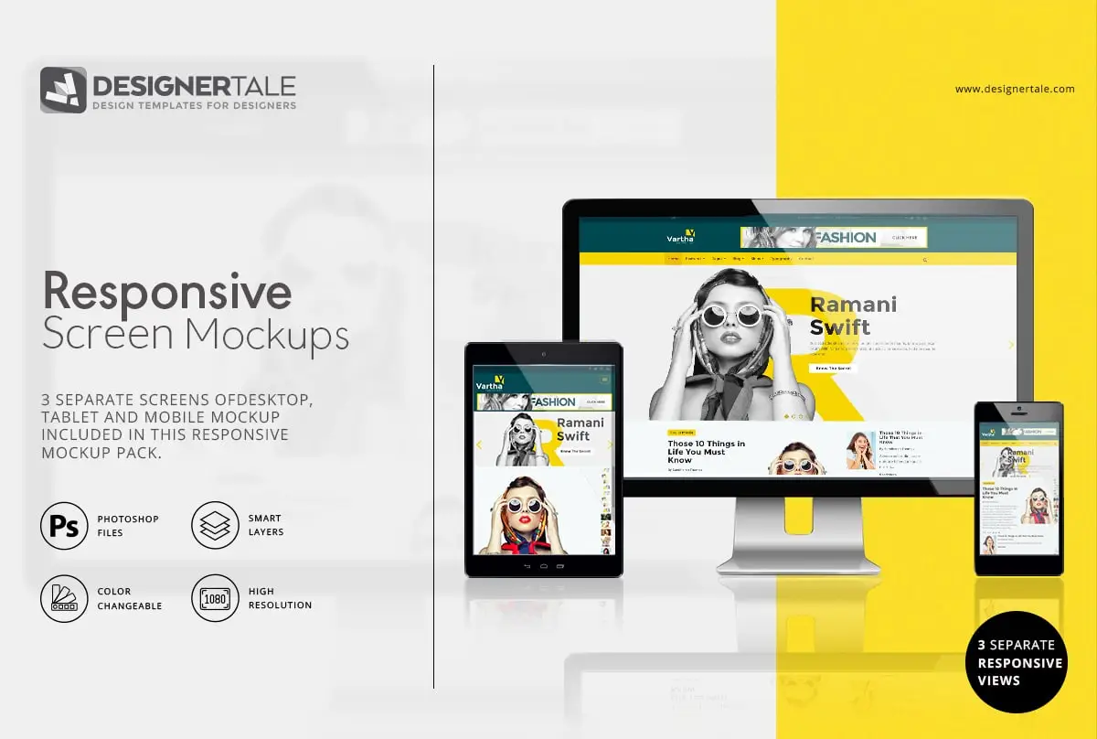 responsive screen mockup