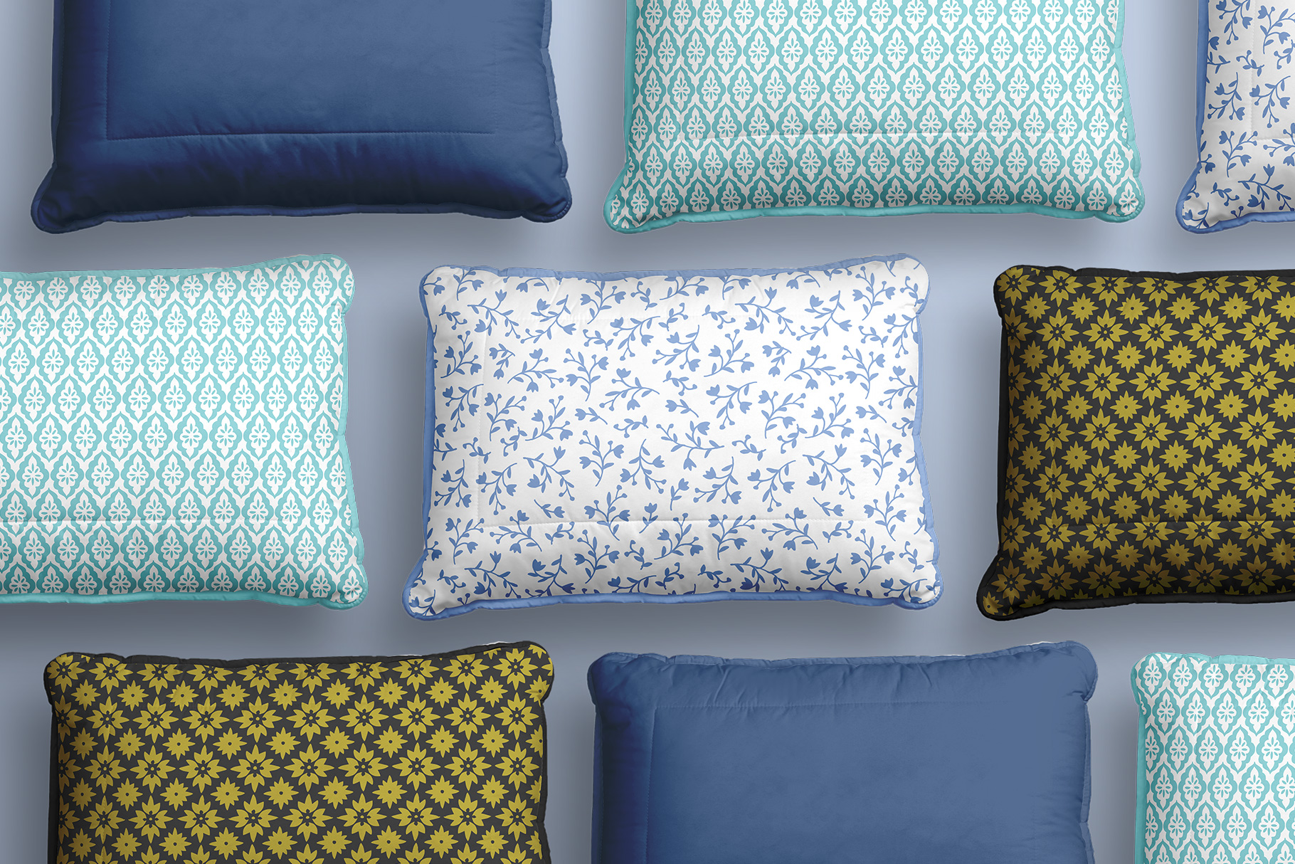 variations of the soft bed pillow mockup