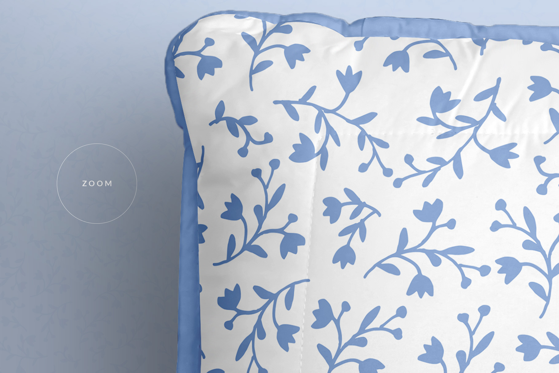 zoomed in image of the soft bed pillow mockup