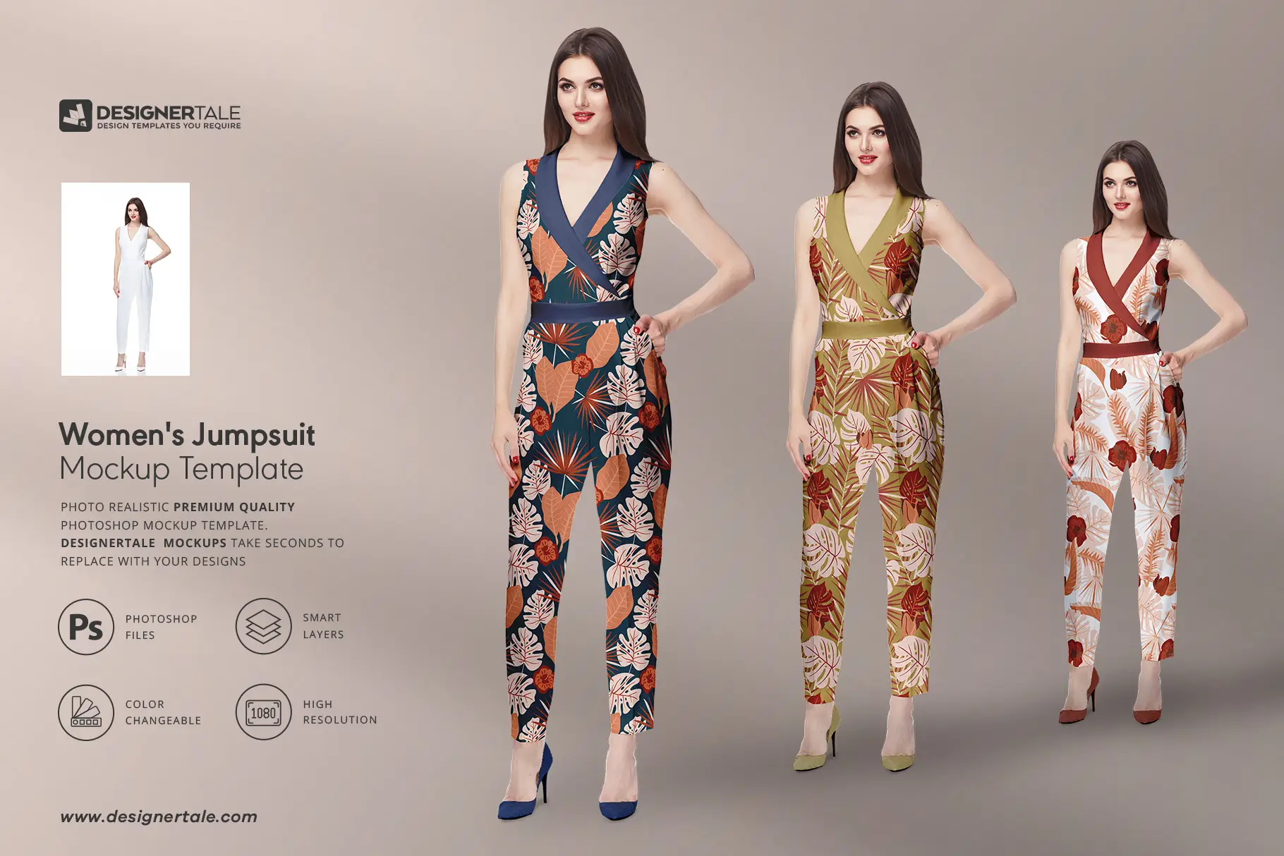 women's jumpsuit mockup