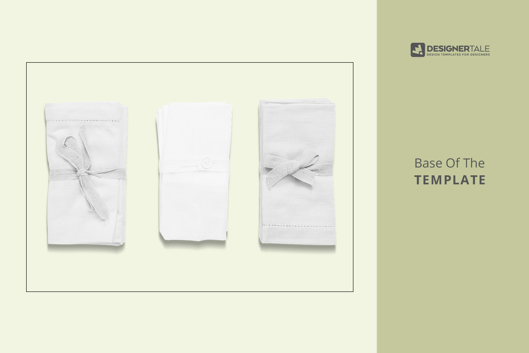 raw image of view rolled linen dinner napkin mockup