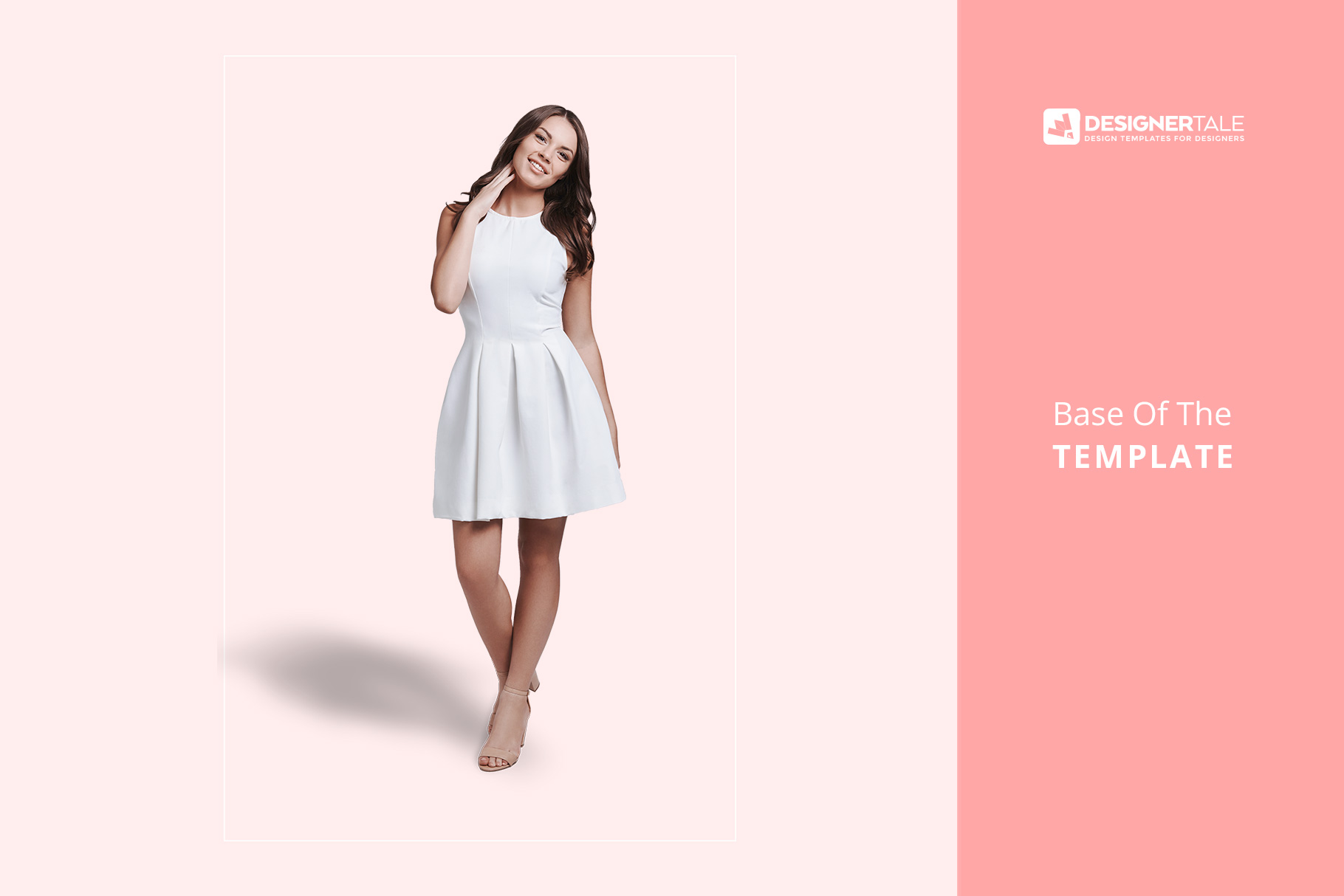 base image of the female short party dress mockup