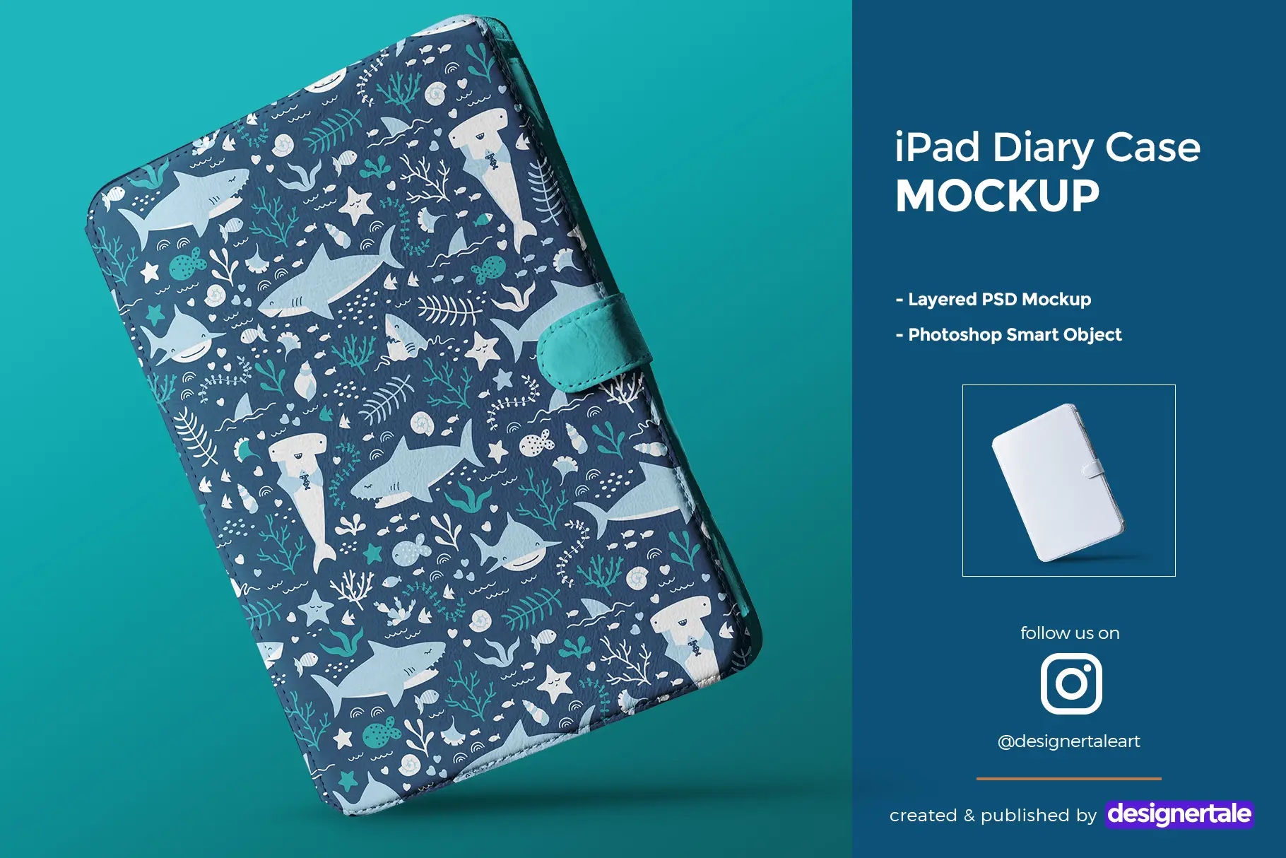 iPad diary case mockup