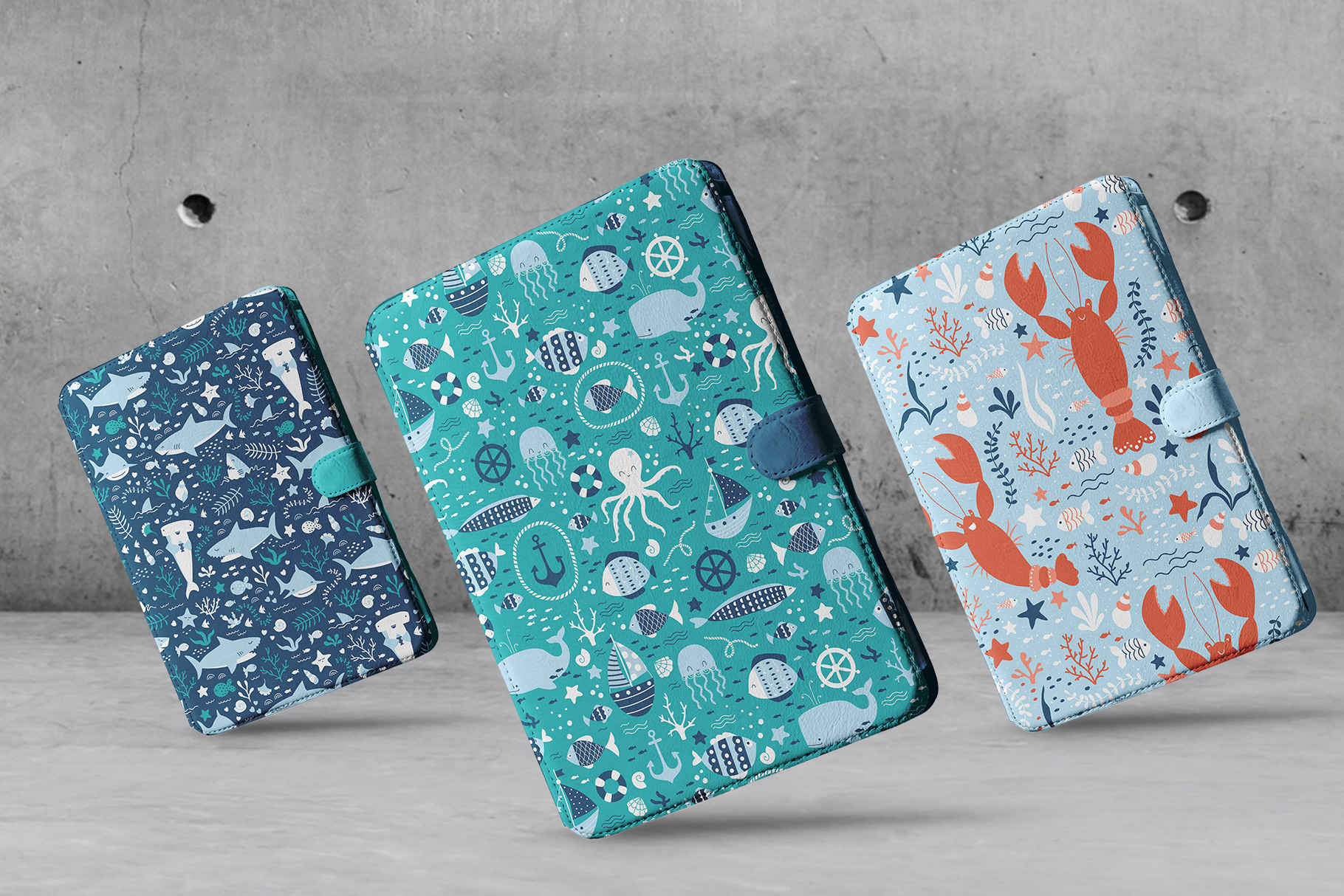 background option of the iPad diary case mockup