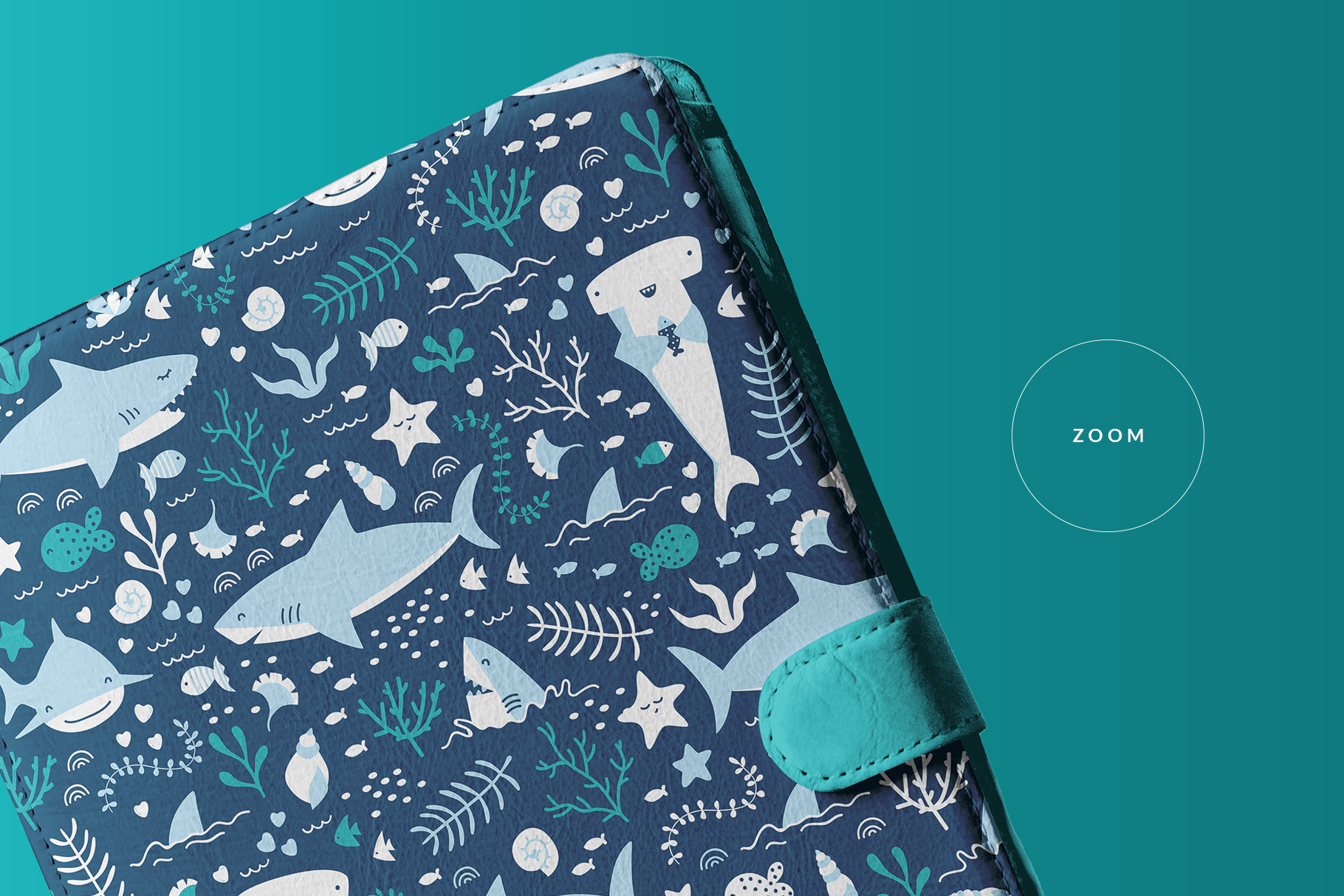 zoomed in image of the iPad diary case mockup