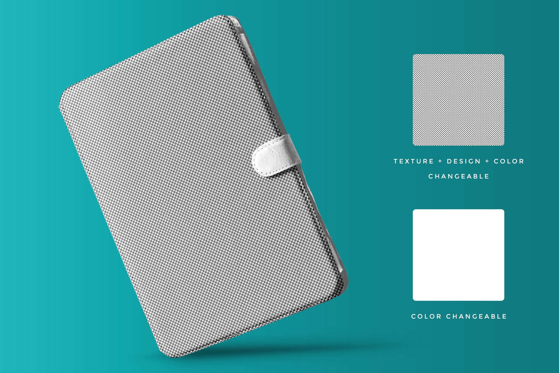 editability of the iPad diary case mockup