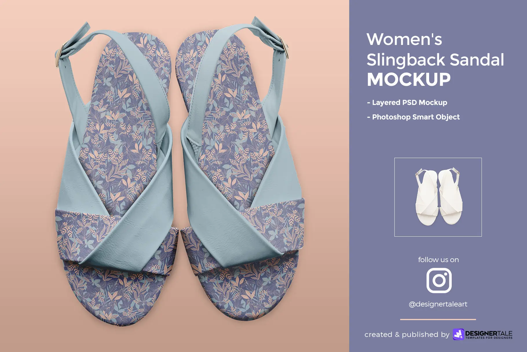 women's slingback sandal mockup