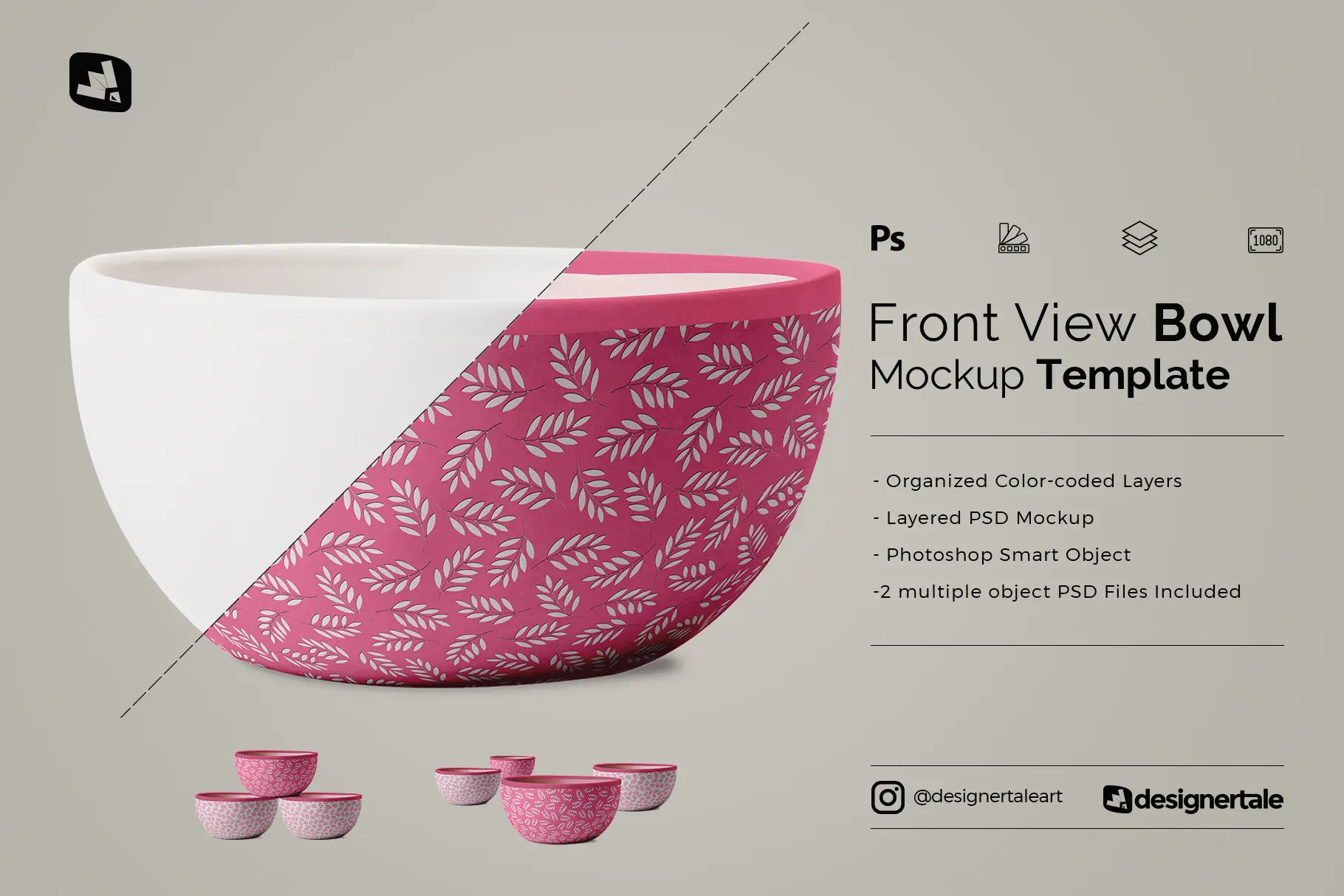 front view bowl mockup vol.1