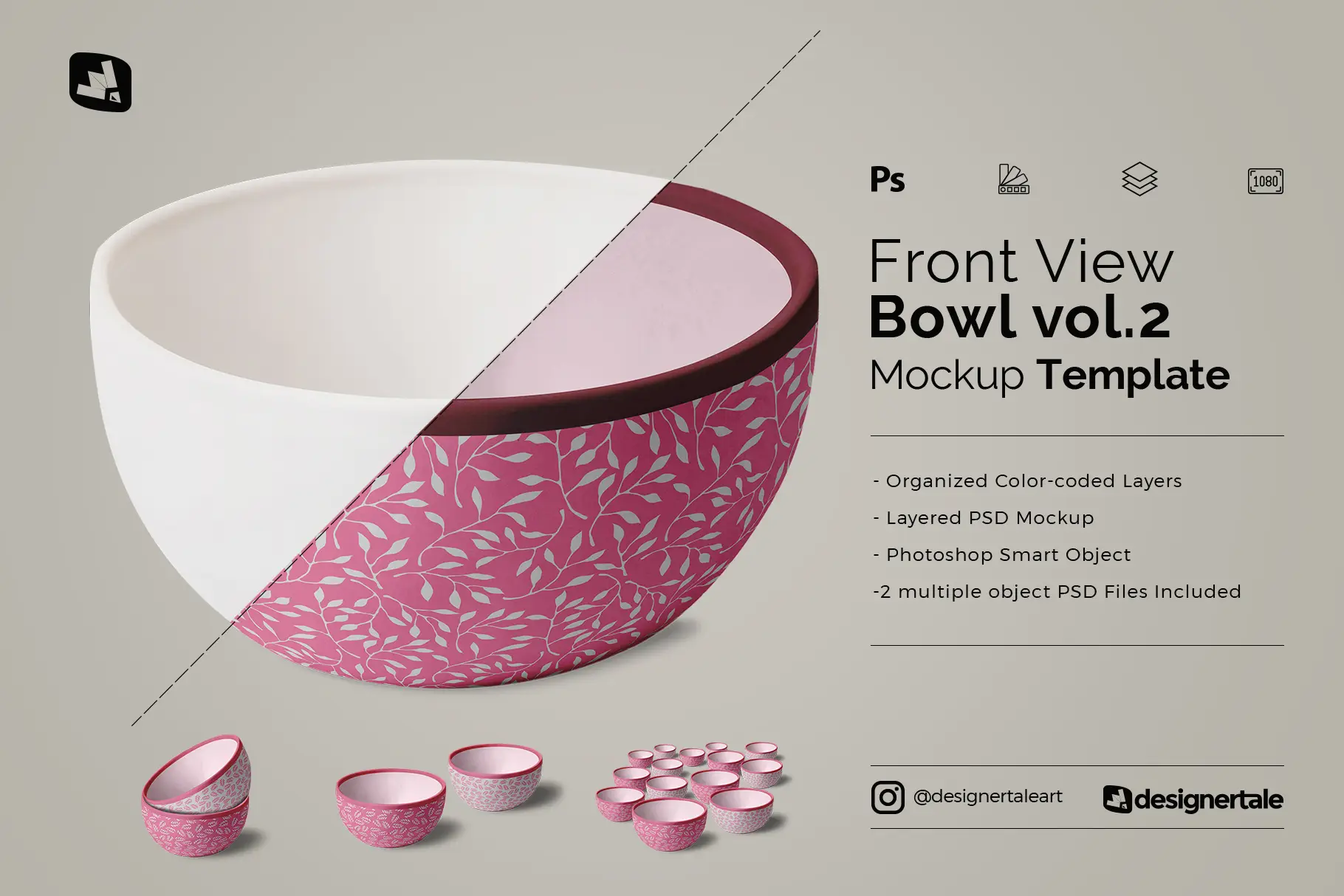 front view bowl mockup vol.2