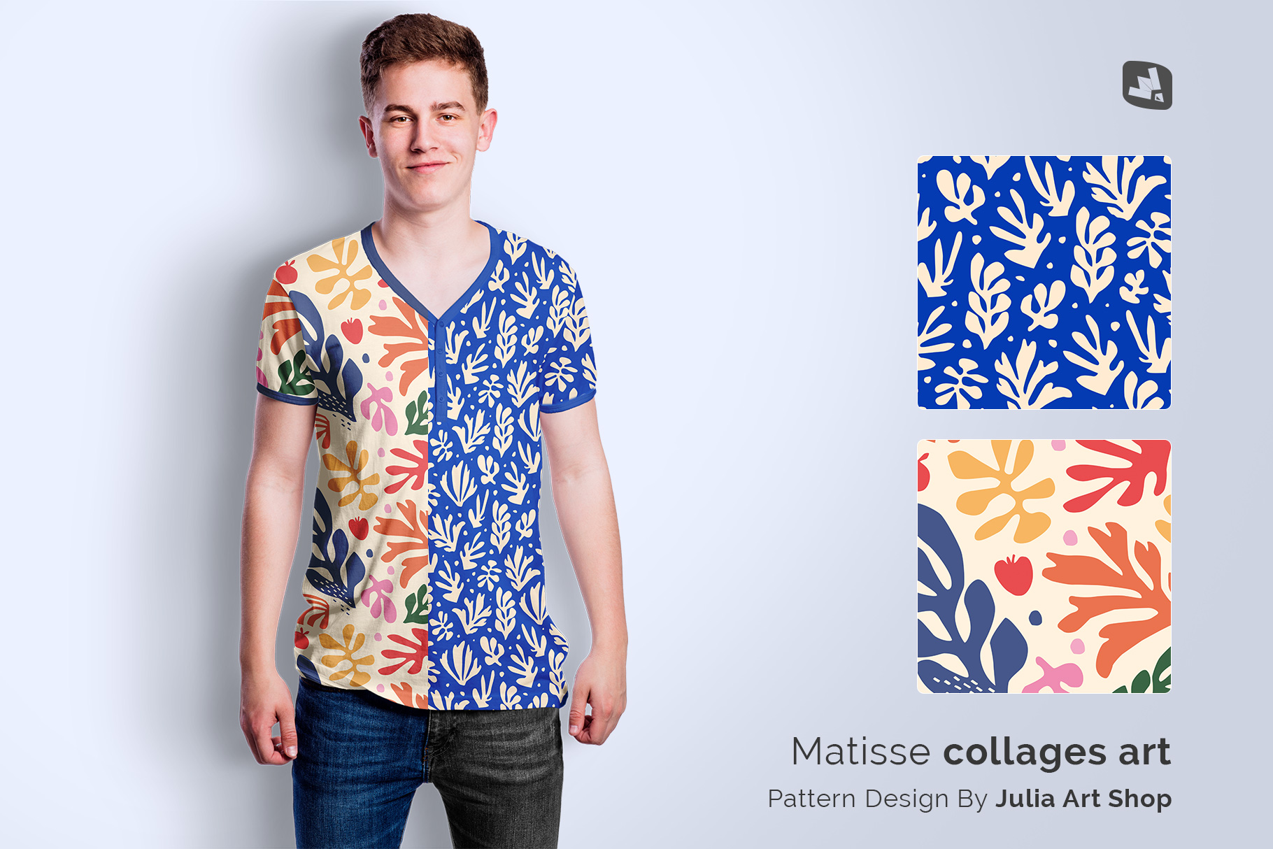 designer's credit of the mens vneck tshirt mockup