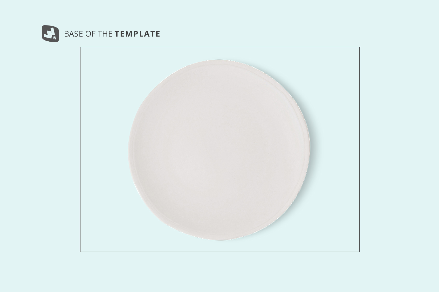 base image of the top view ceramic dish mockup
