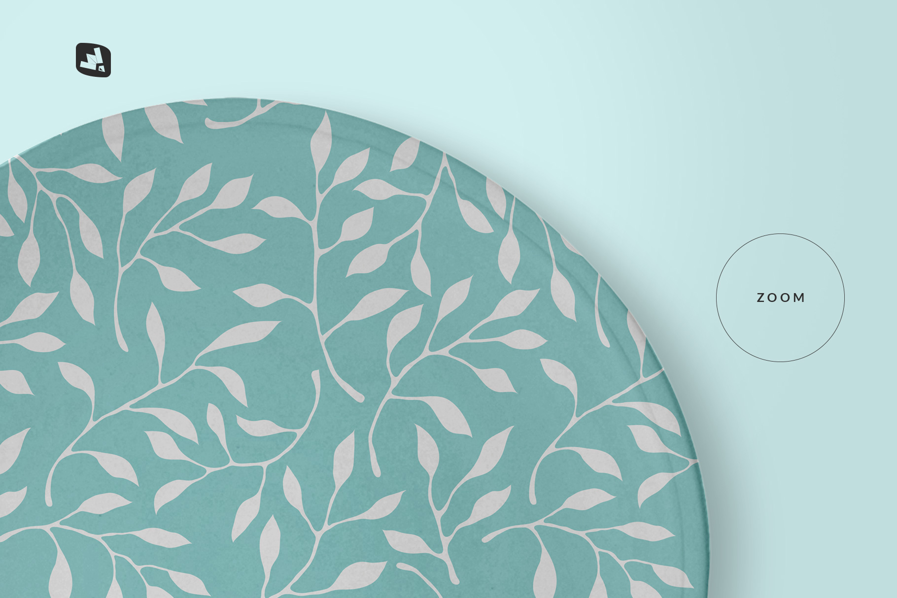 zoomed in image of the top view ceramic dish mockup