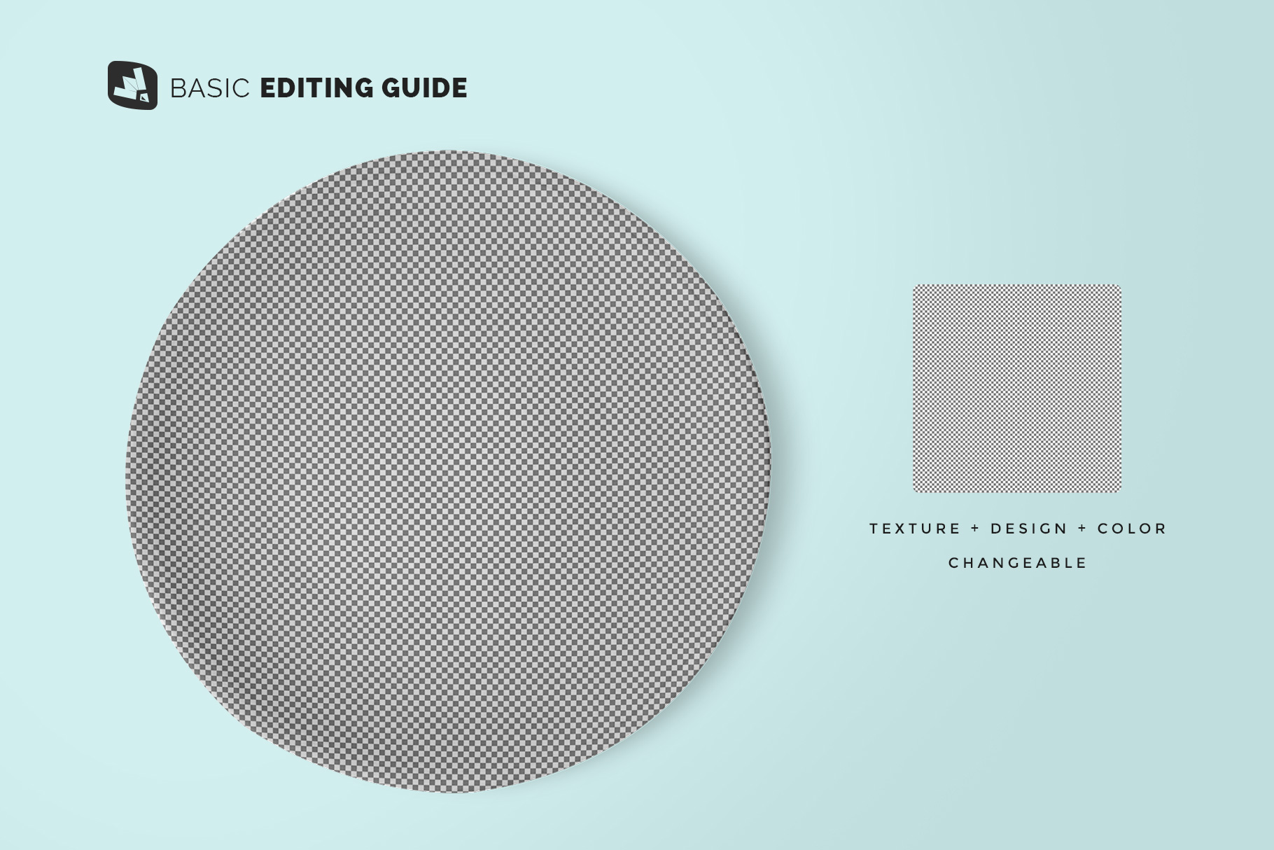 editability of the top view ceramic dish mockup