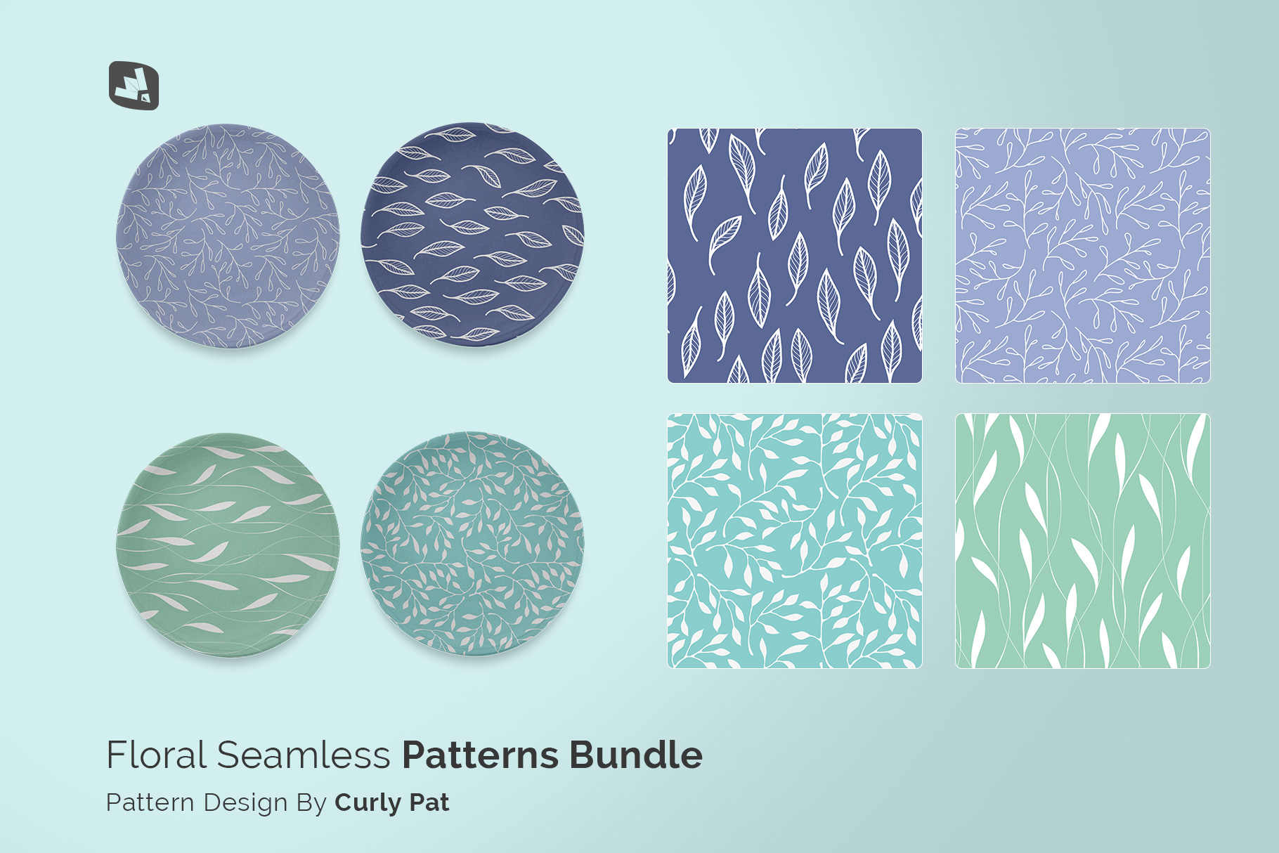 designer's credit of the top view ceramic dish mockup