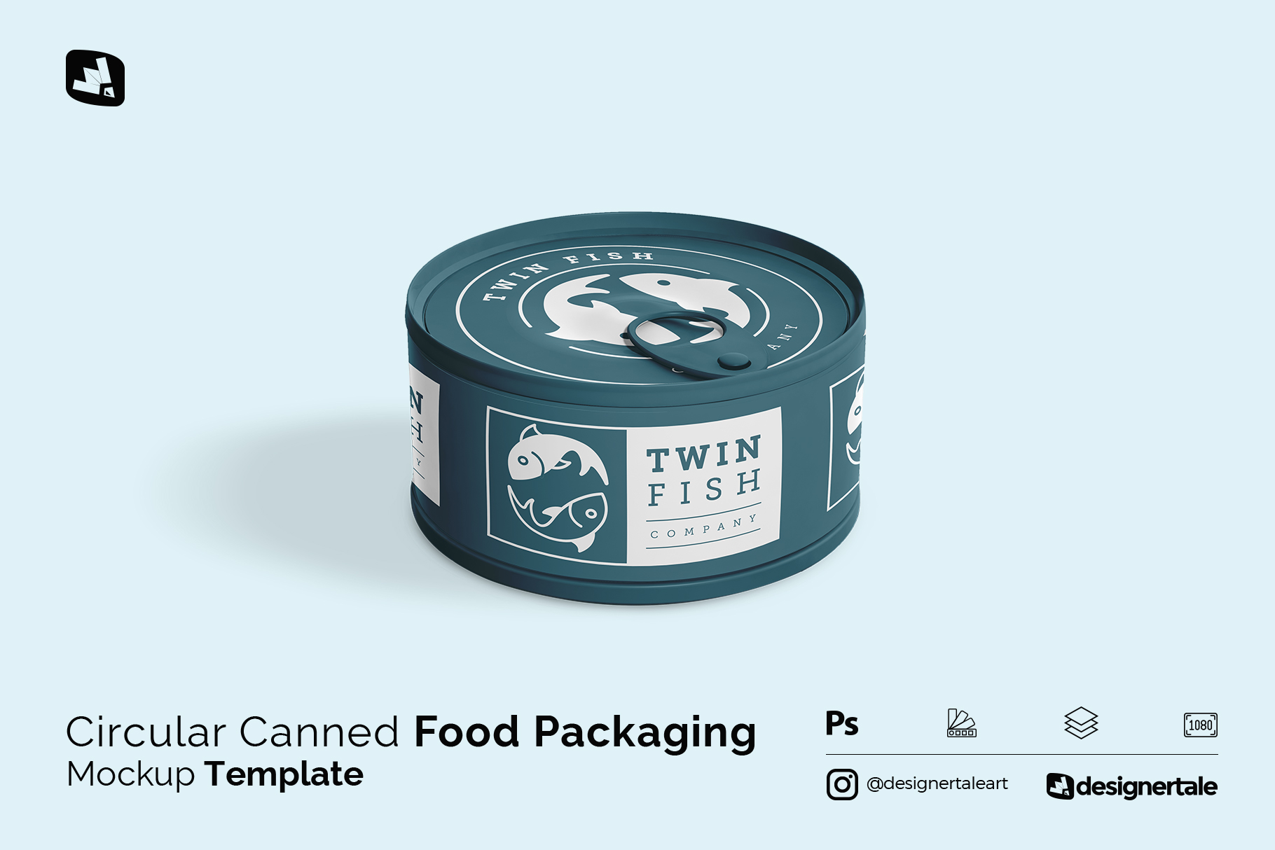 circular can food packaging mockup