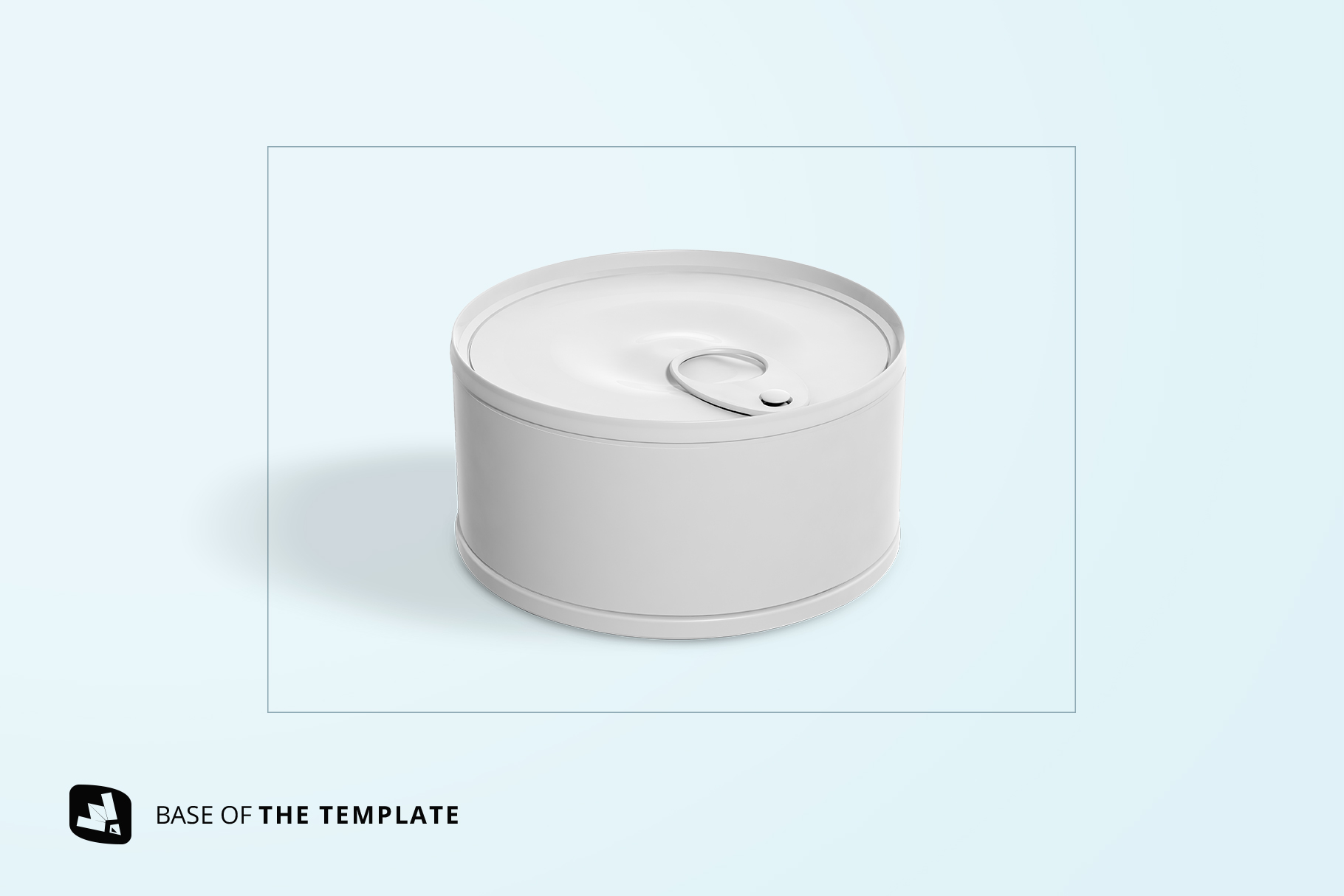 base image of the circular canned food packaging mockup