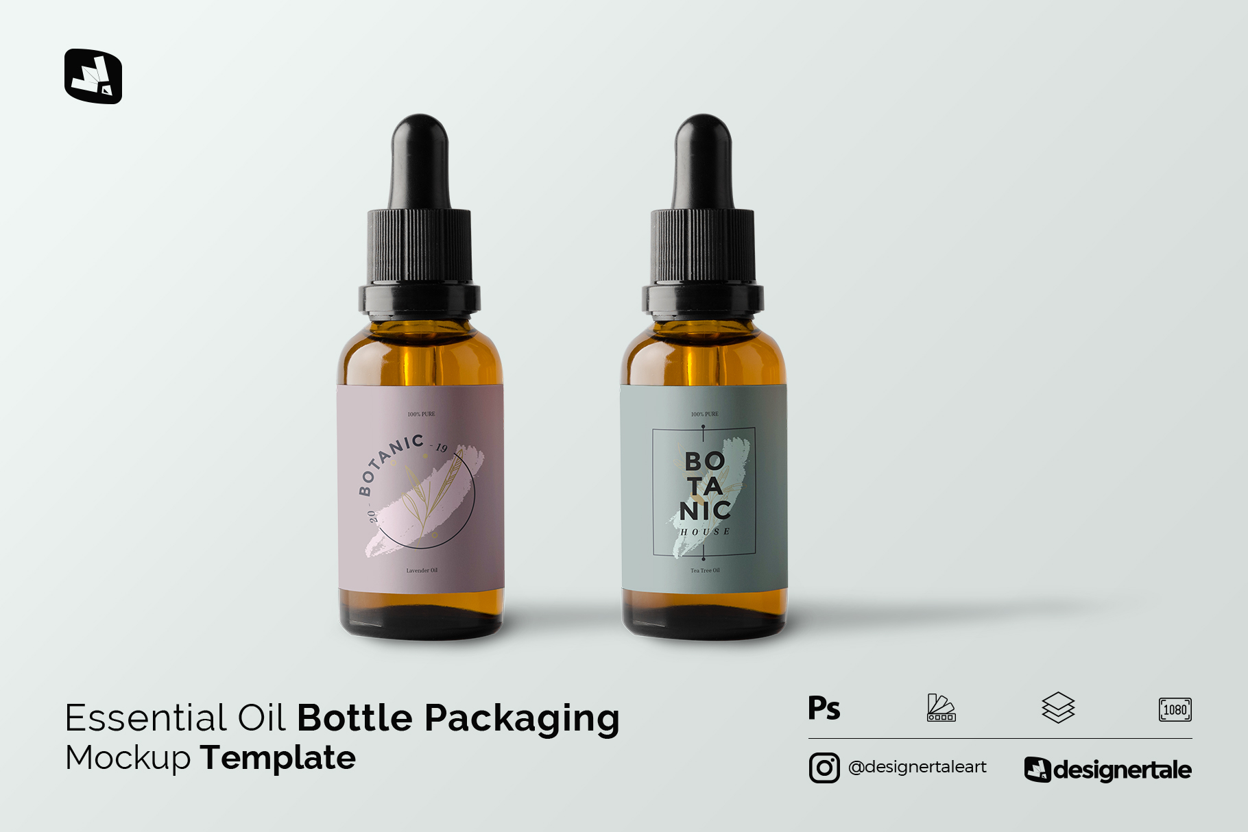 essential oil packaging mockup