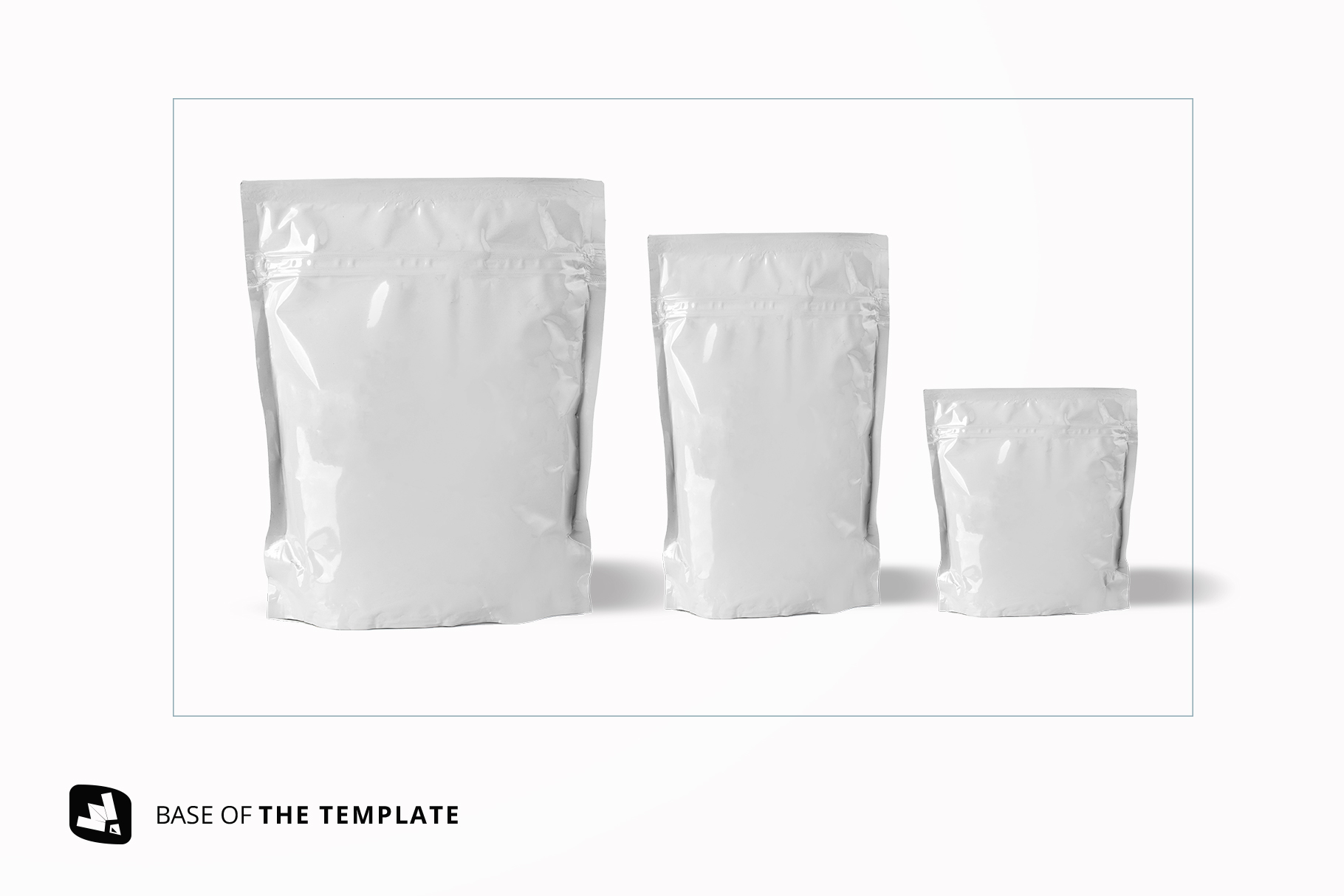 base image of the flexible food pouch packaging mockup