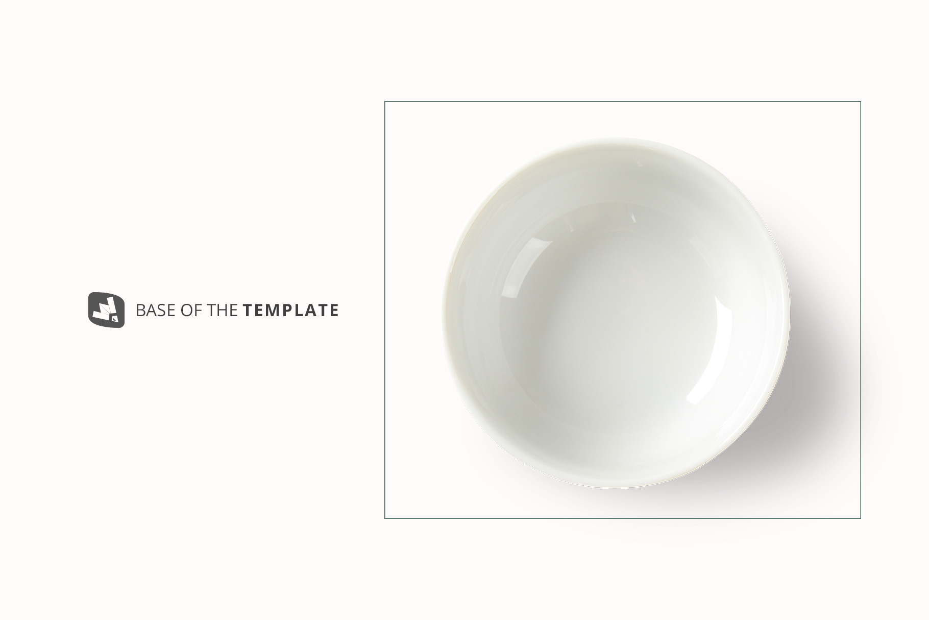 base image of the top view deep ceramic bowl mockup