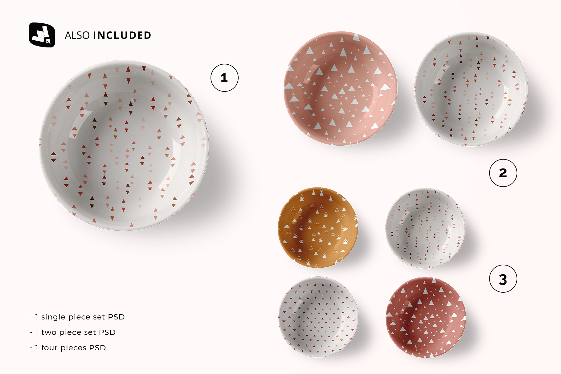 files included in the top view deep ceramic bowl mockup