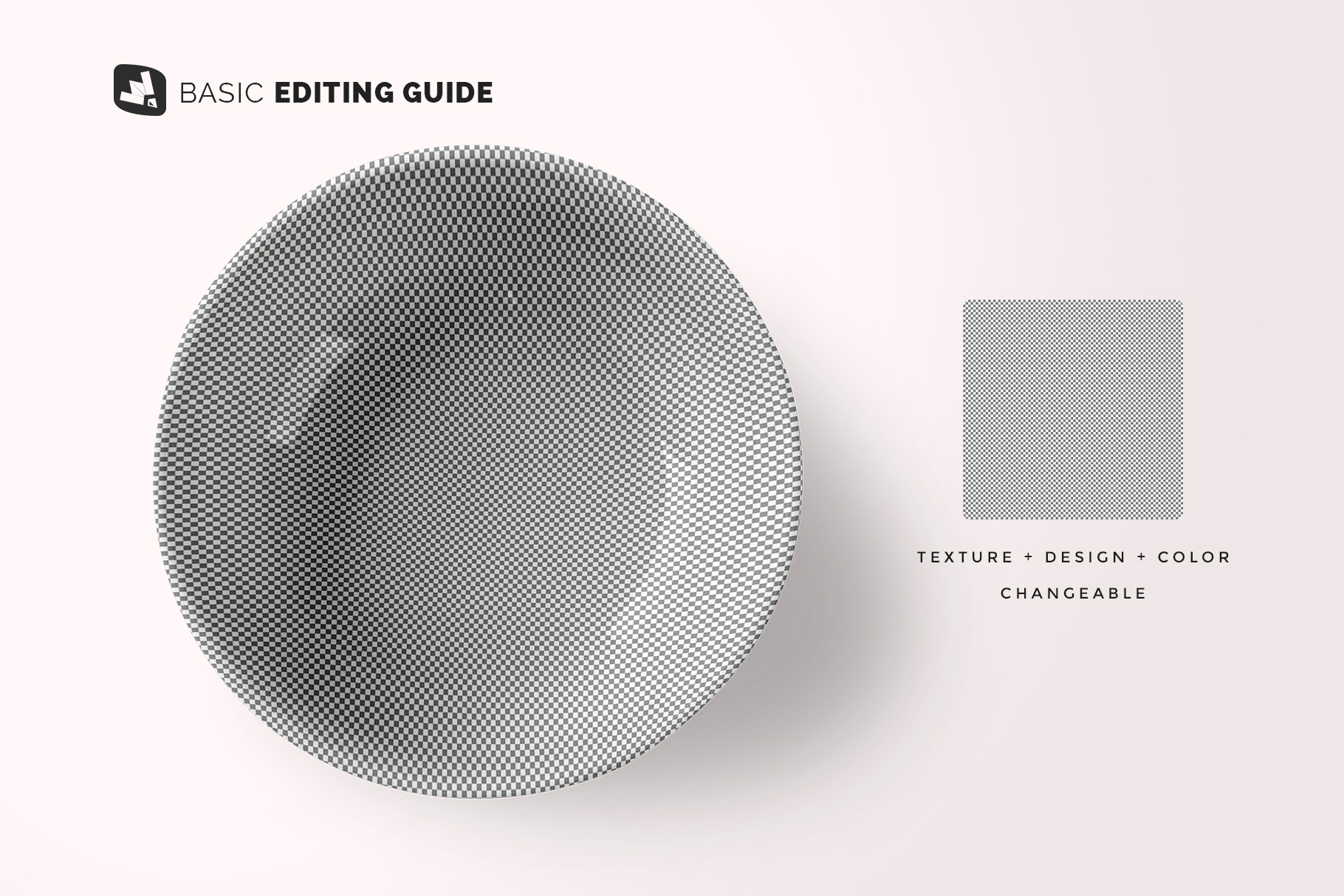 editability of the top view deep ceramic bowl mockup