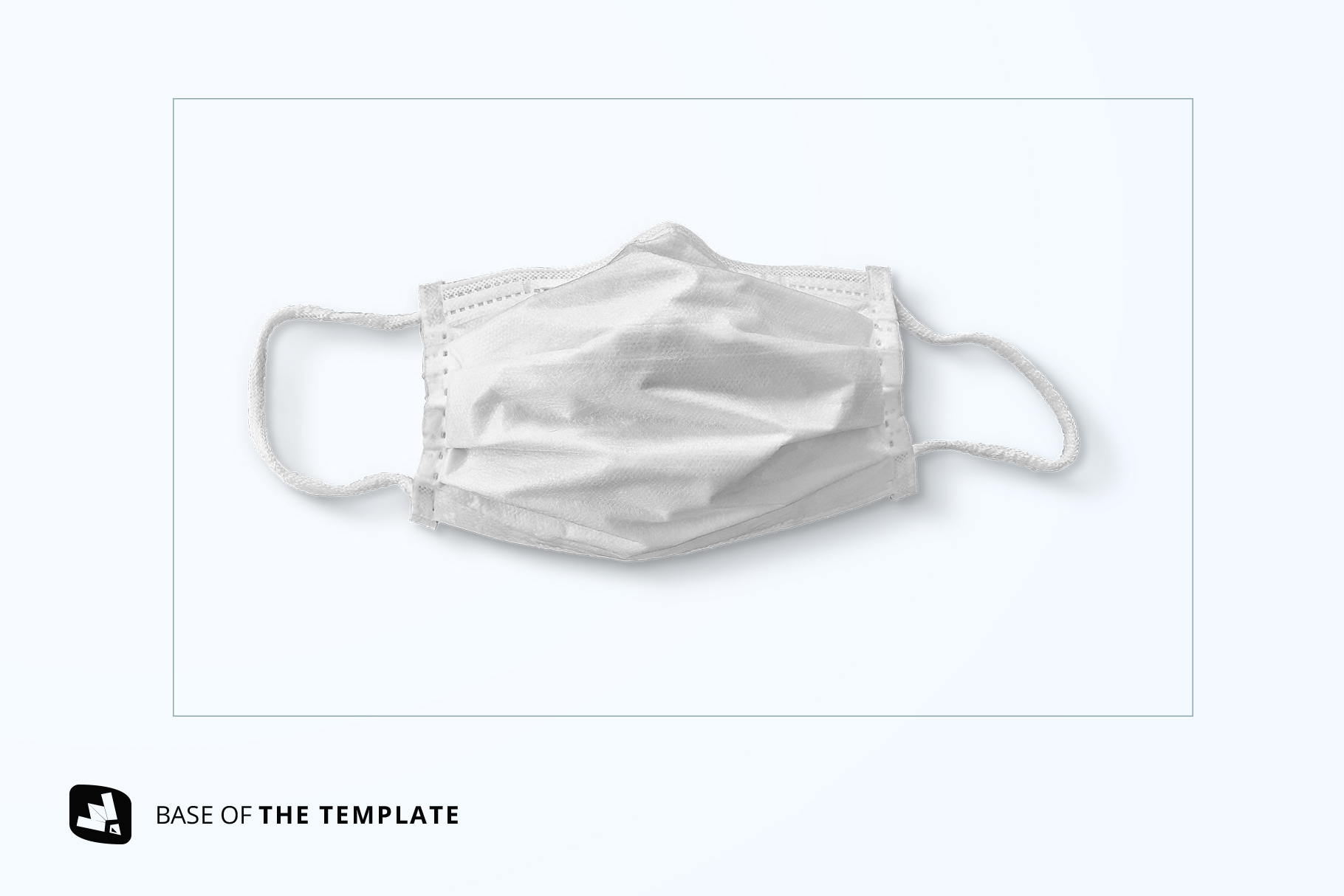 base image of the top view reusable mask mockup