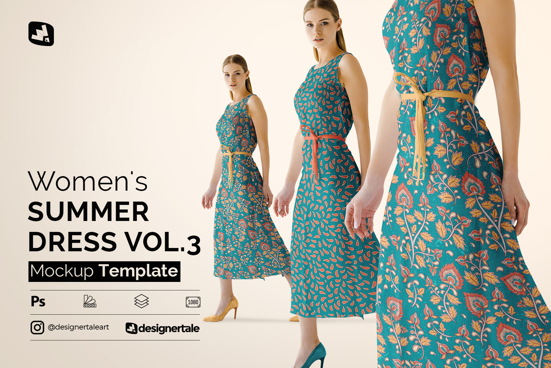 women's summer dress mockup vol.3