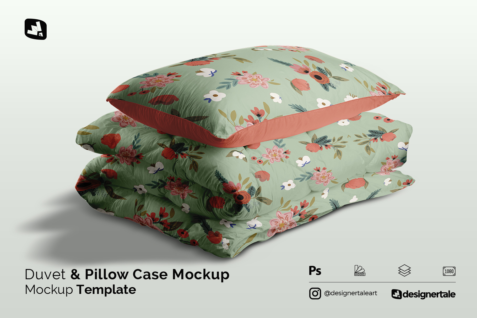 duvet & pillow case mockup