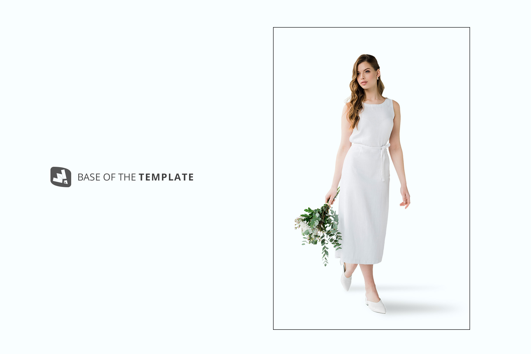 base image of the female cotton summer dress mockup