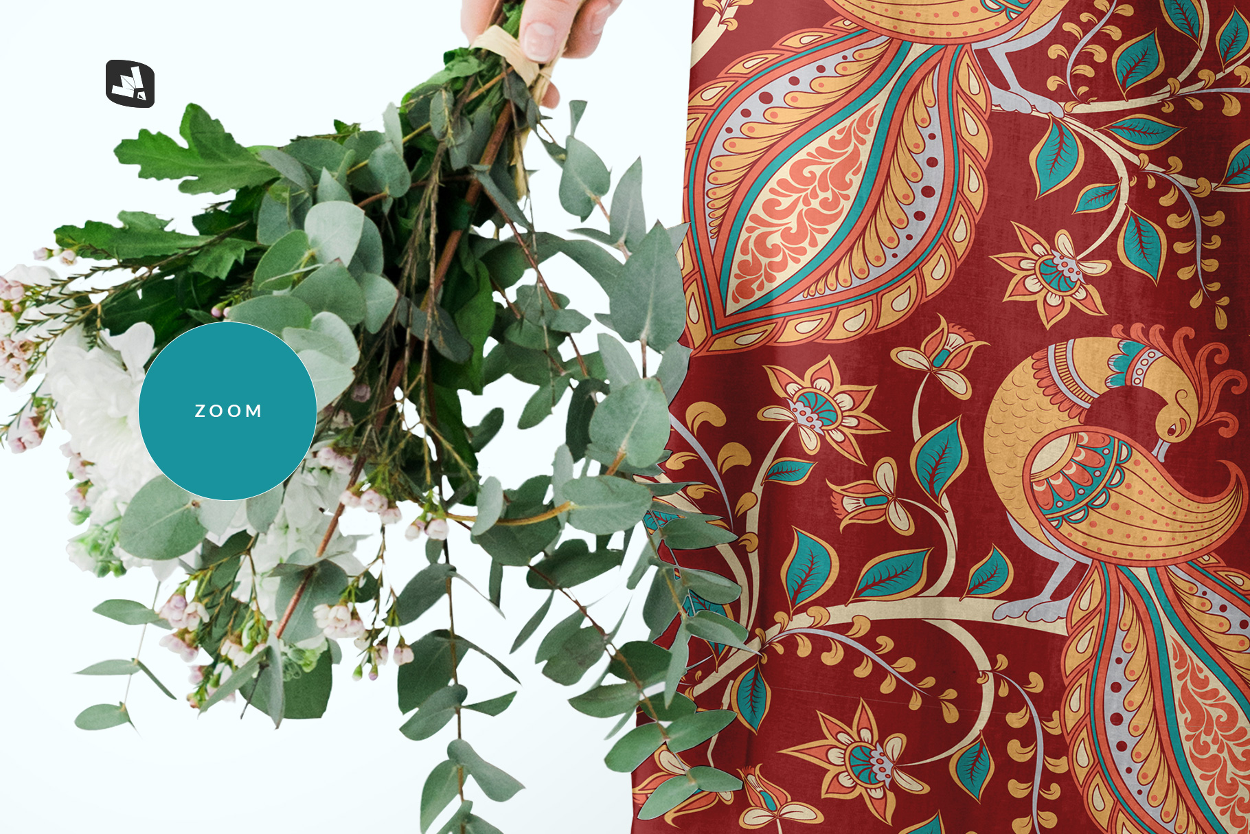 zoomed in image of the female cotton summer dress mockup