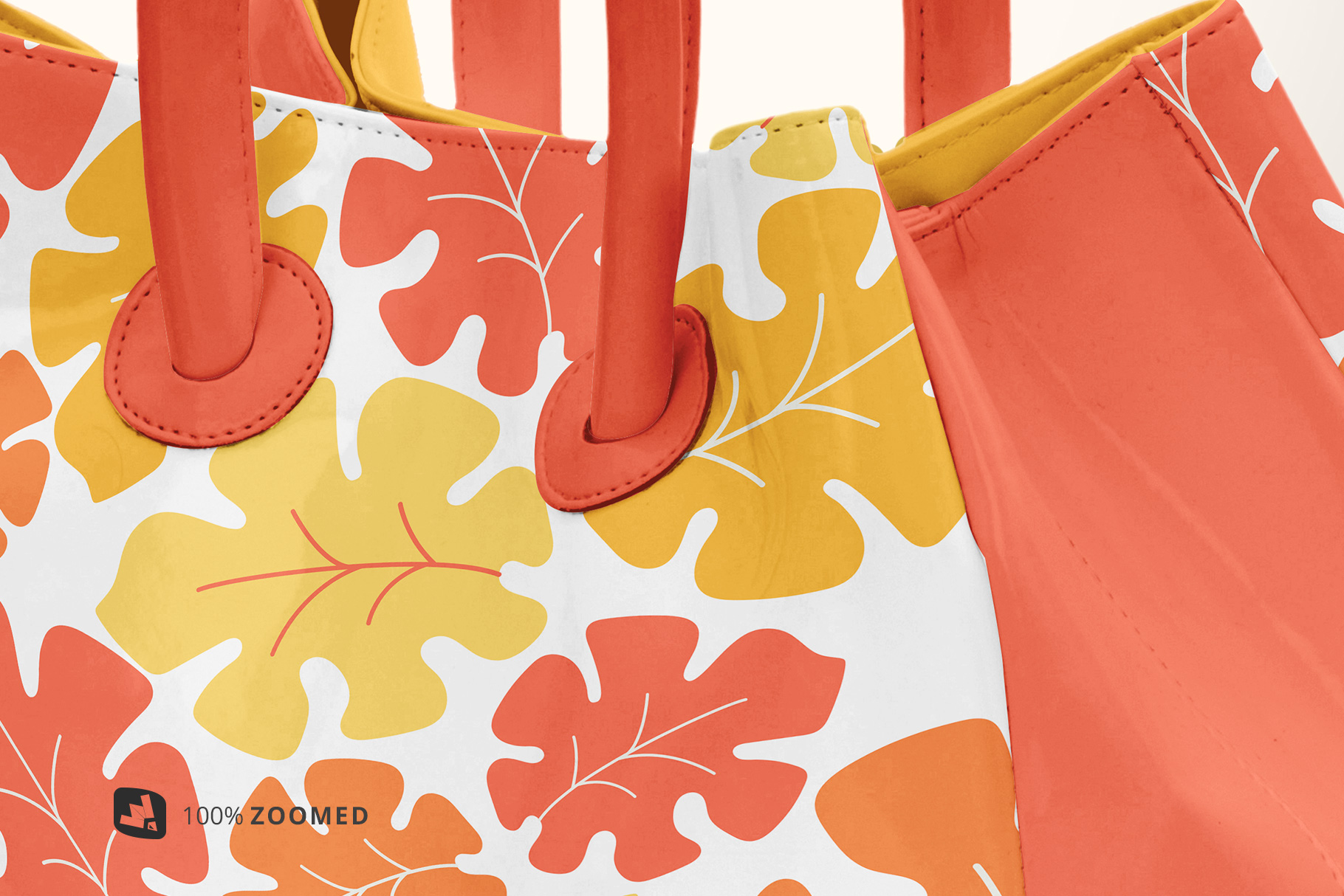 zoomed in image of the female handbag mockup