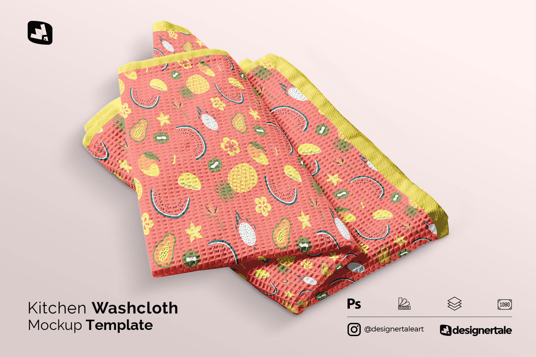 kitchen washcloth mockup