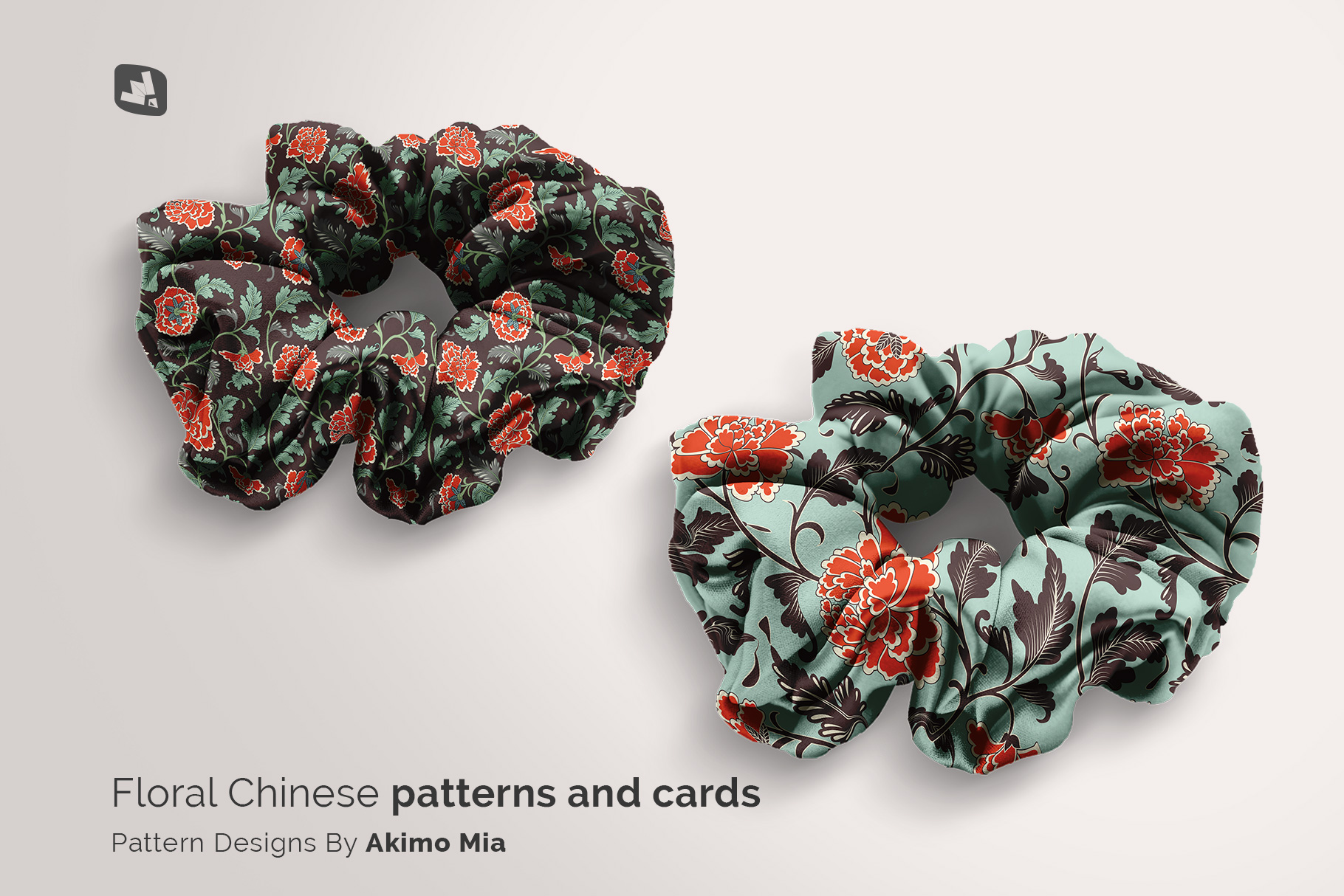 designer's credit of the silk scrunchy mockup