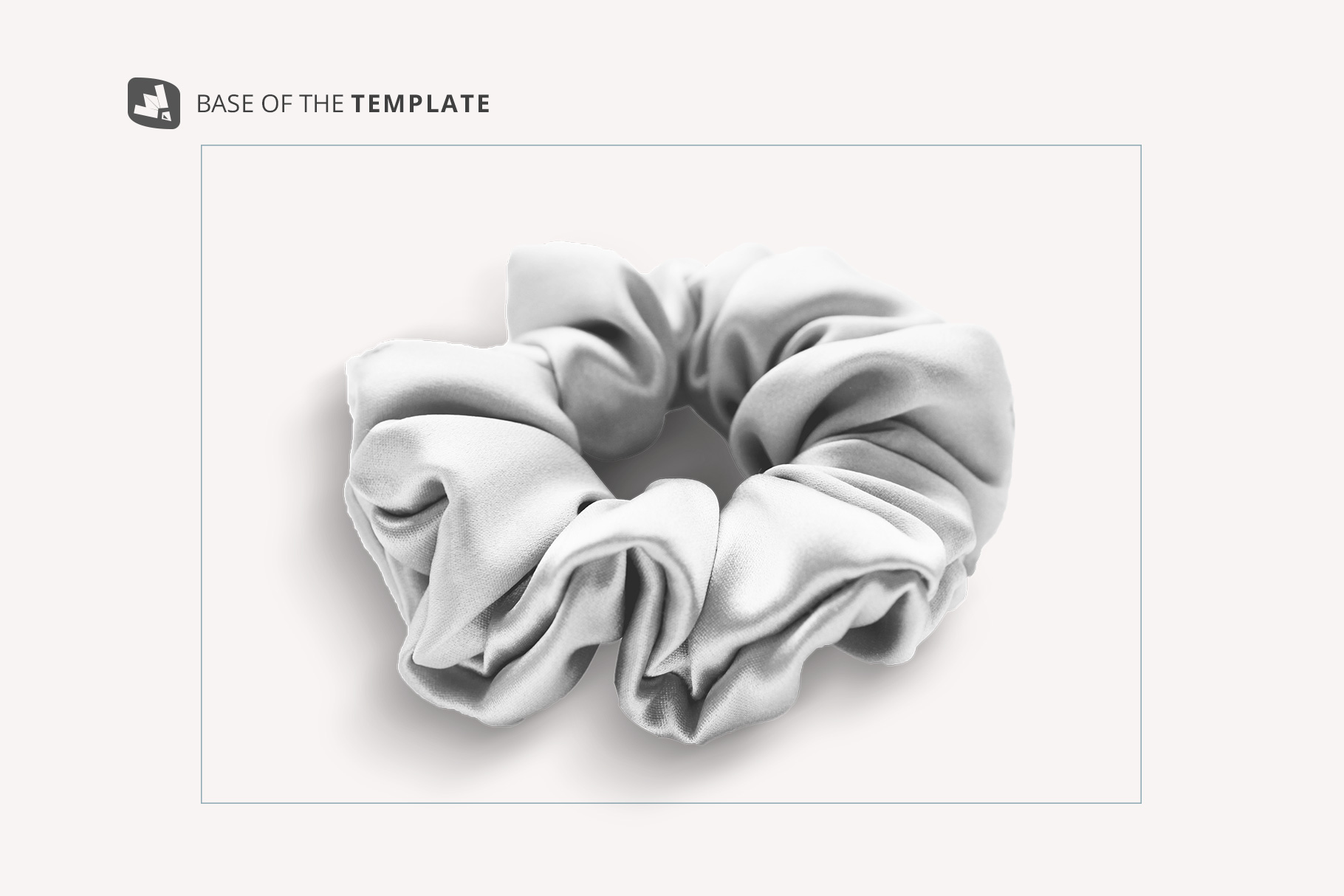 base image of the silk scrunchy mockup
