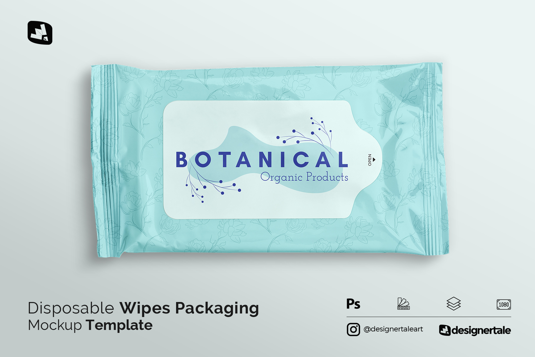 disposable wipes packaging mockup