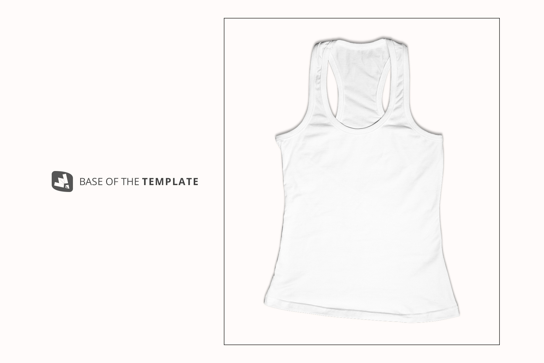 base image of the top view female tank top mockup