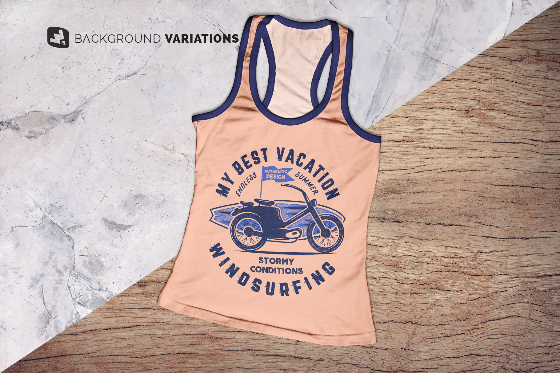background options of the top view female tank top mockup