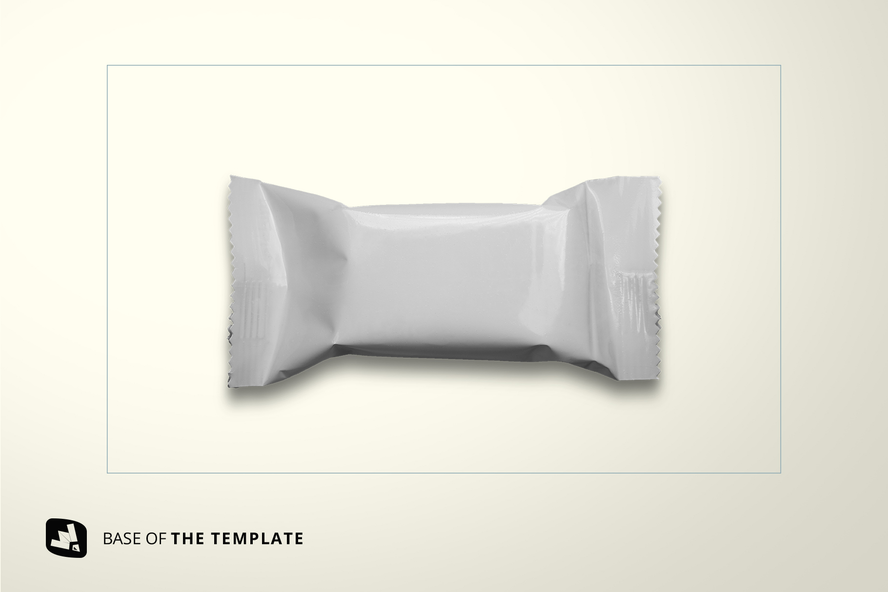 base image of the top view taffy packaging mockup