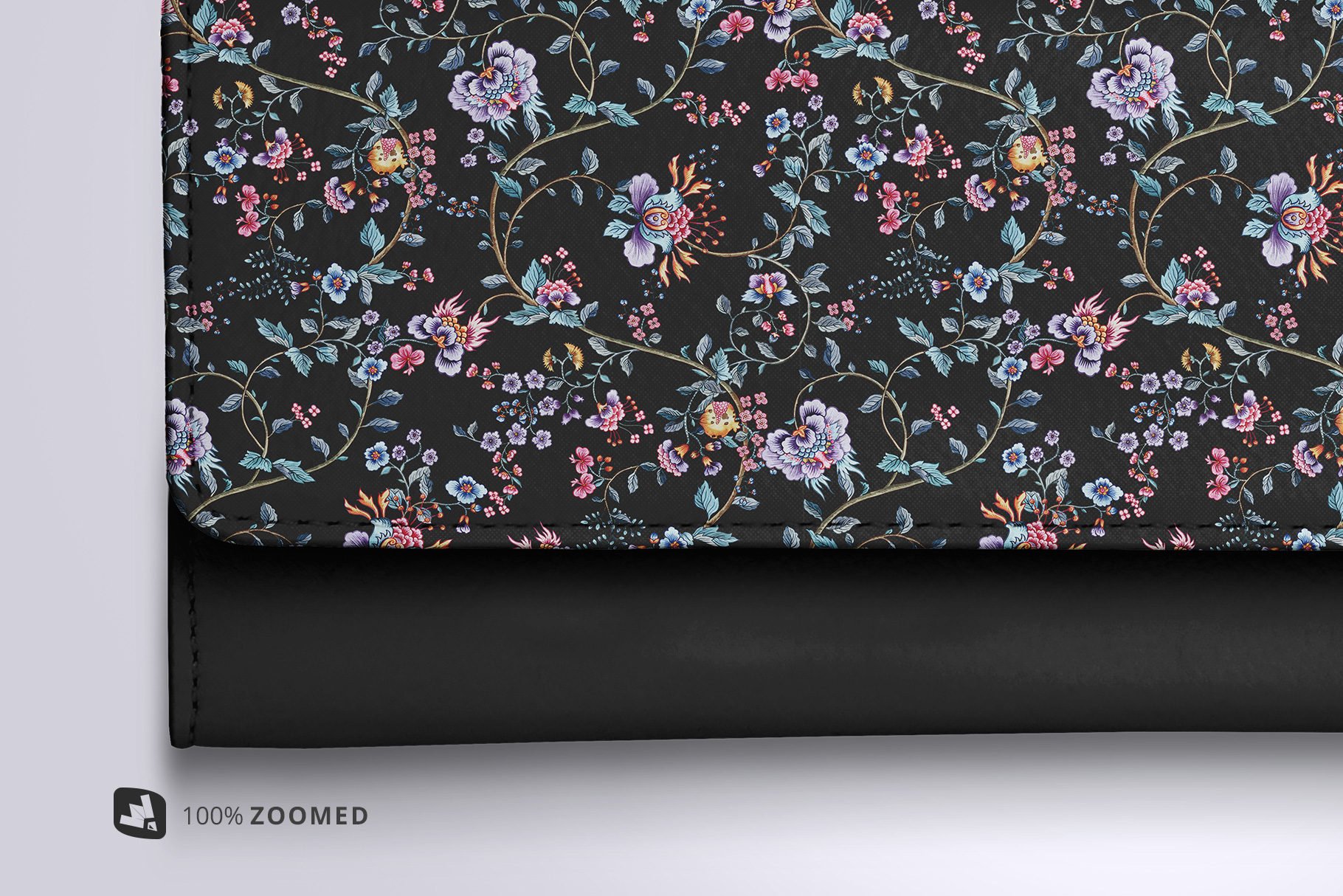 zoomed in image of the top view women's purse mockup