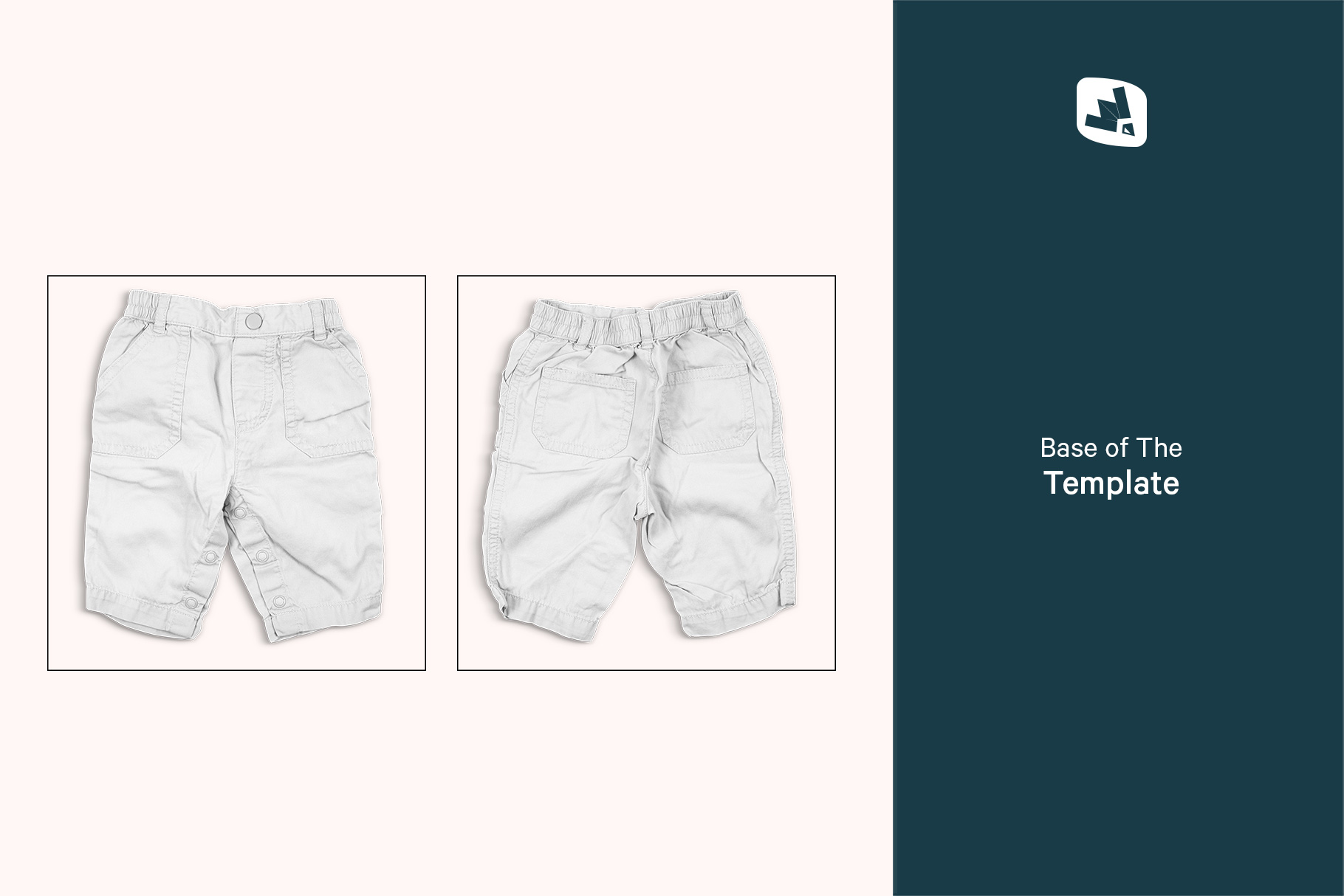 base image of the trendy infant cargo pants mockup