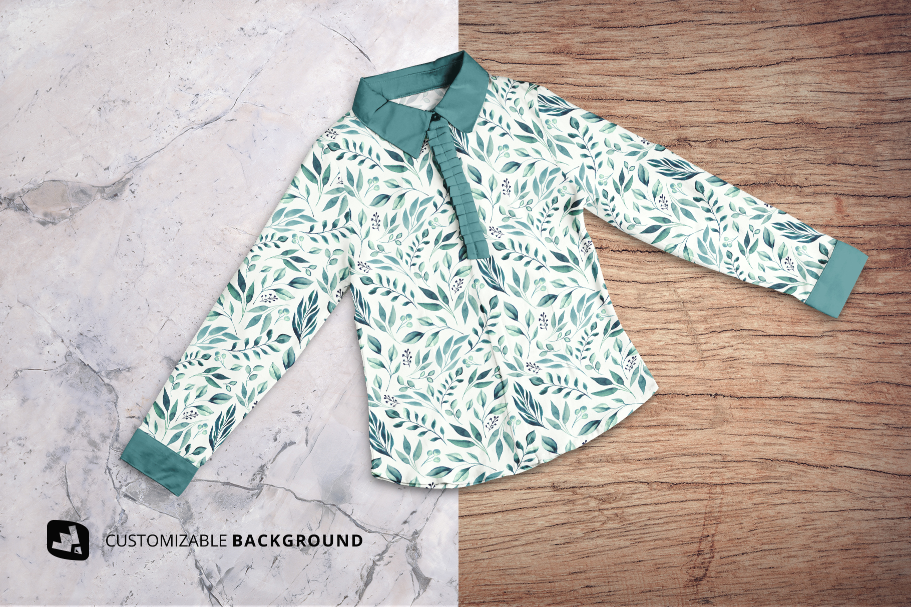 background options of the women's full sleeve blouse mockup