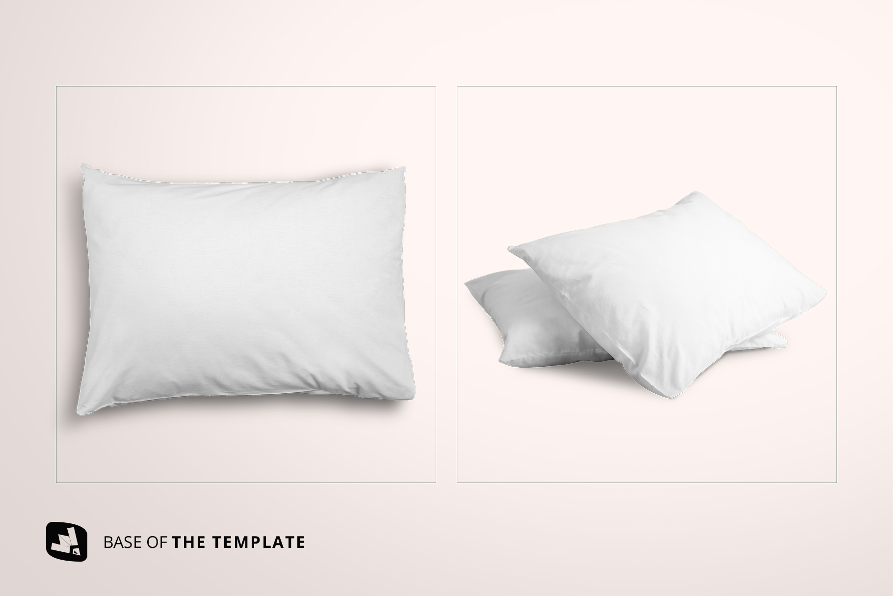 base image of the set of cotton pillow case mockup