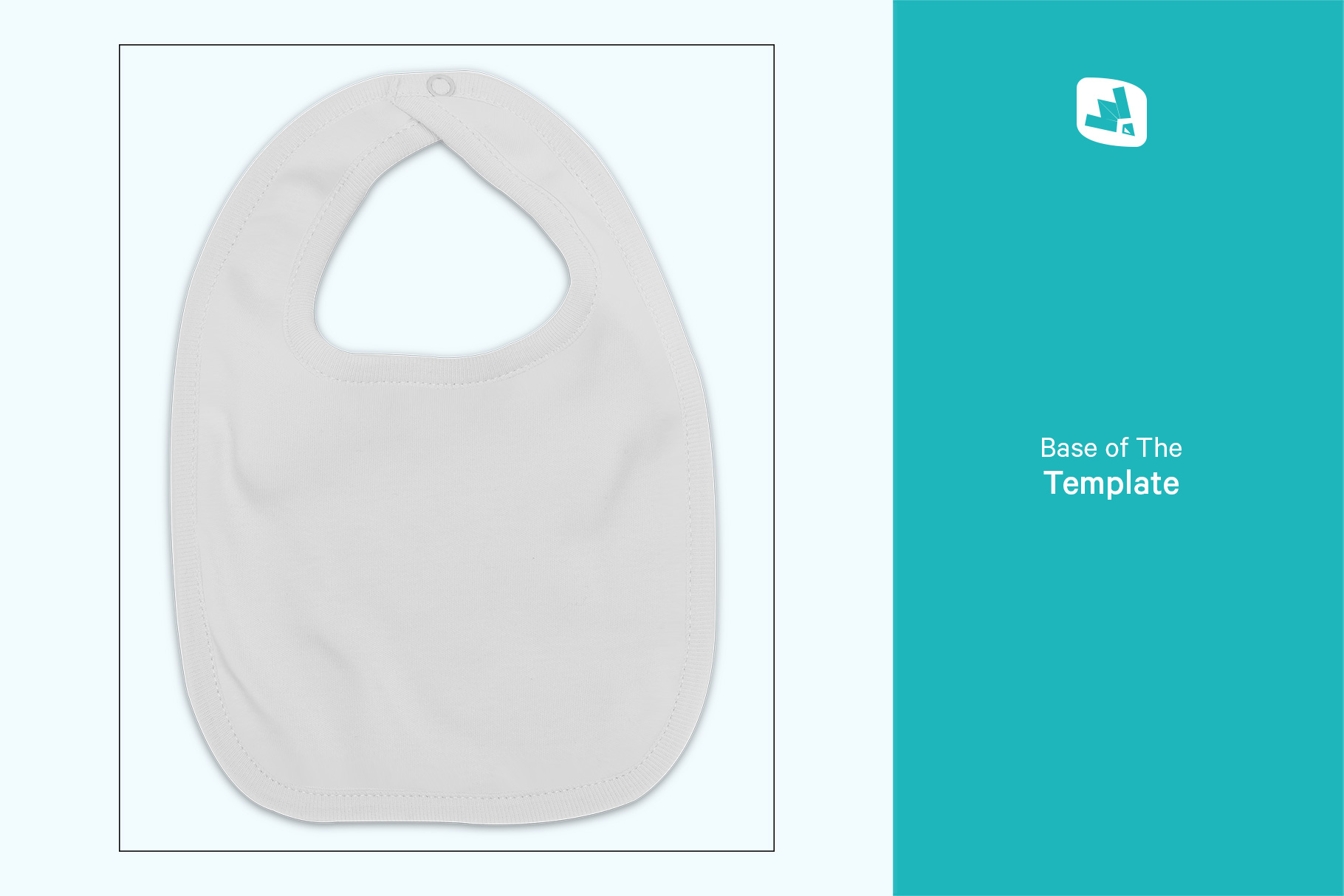 base image of the top view baby bib mockup