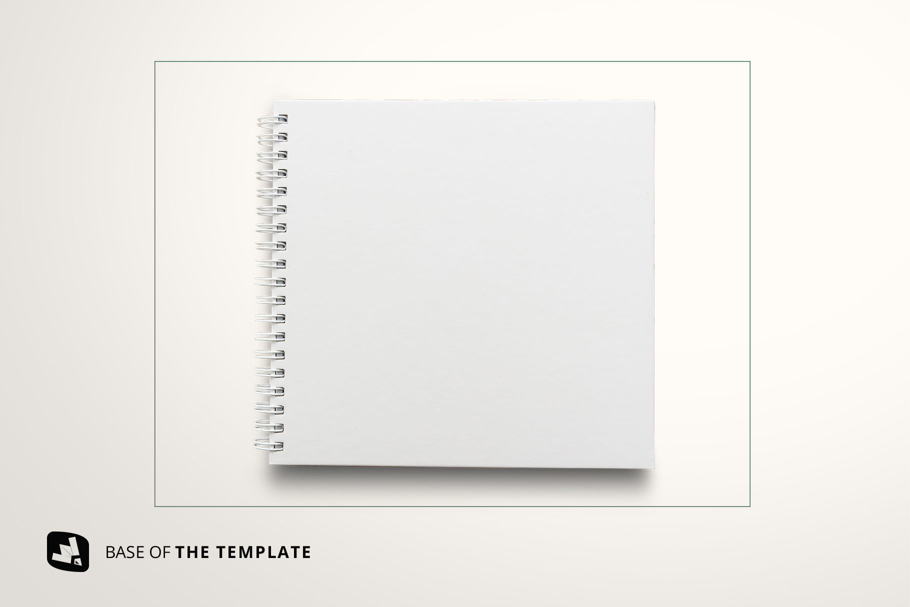 base image of the top view spiral journal cover mockup