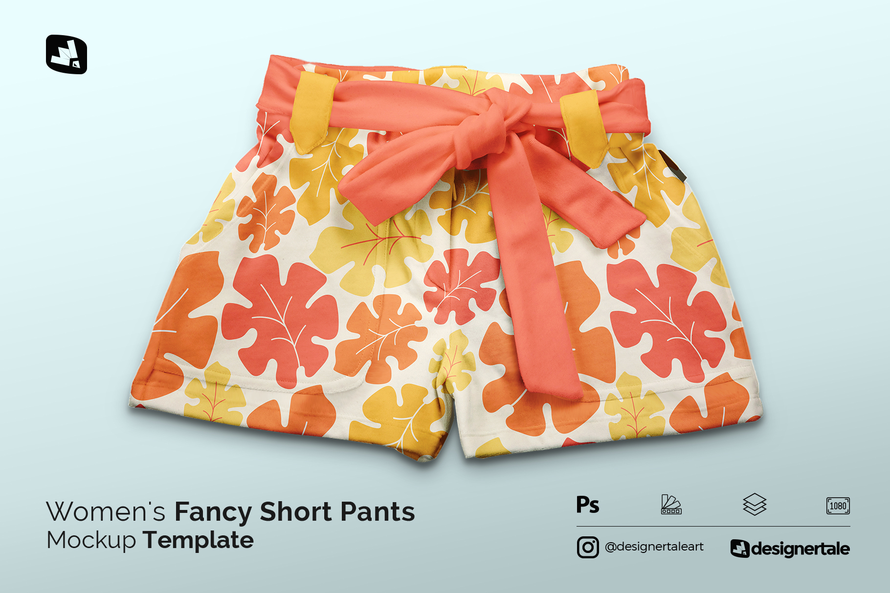 women's fancy short pants mockup