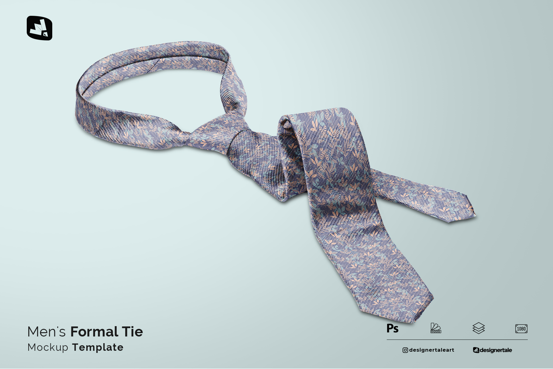 men's formal tie mockup