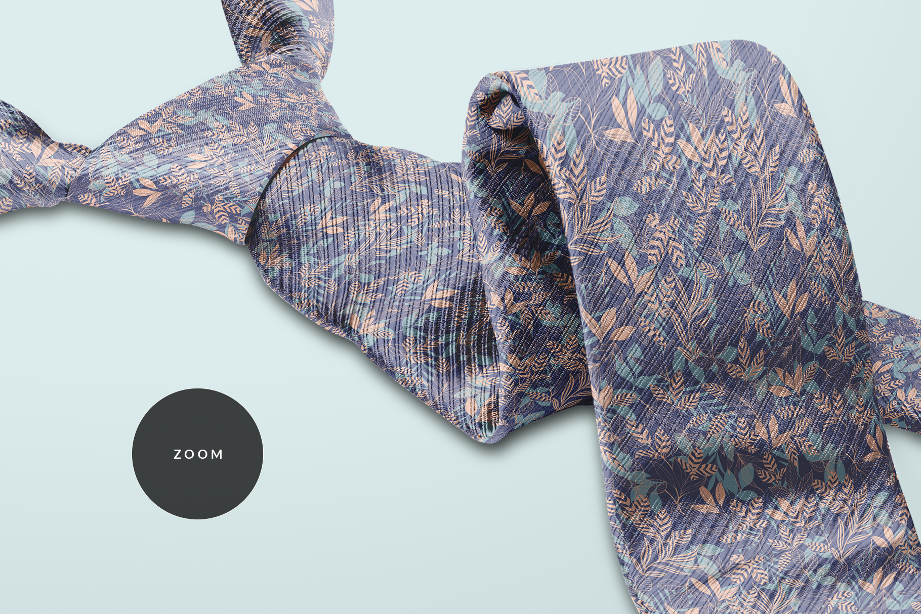 zoomed in image of the men's formal tie mockup